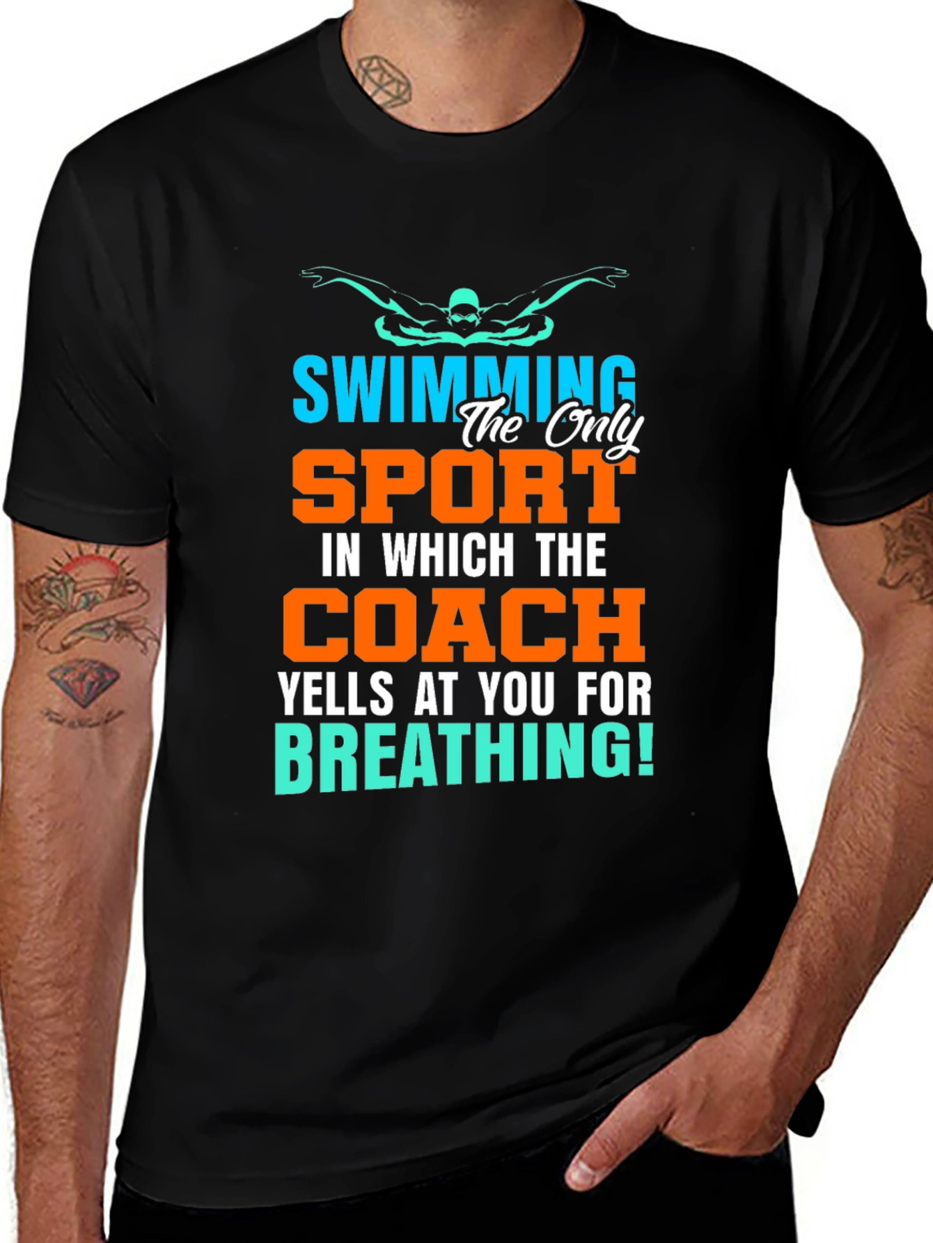 Funny Swimming Coach T-Shirt for Swimmers