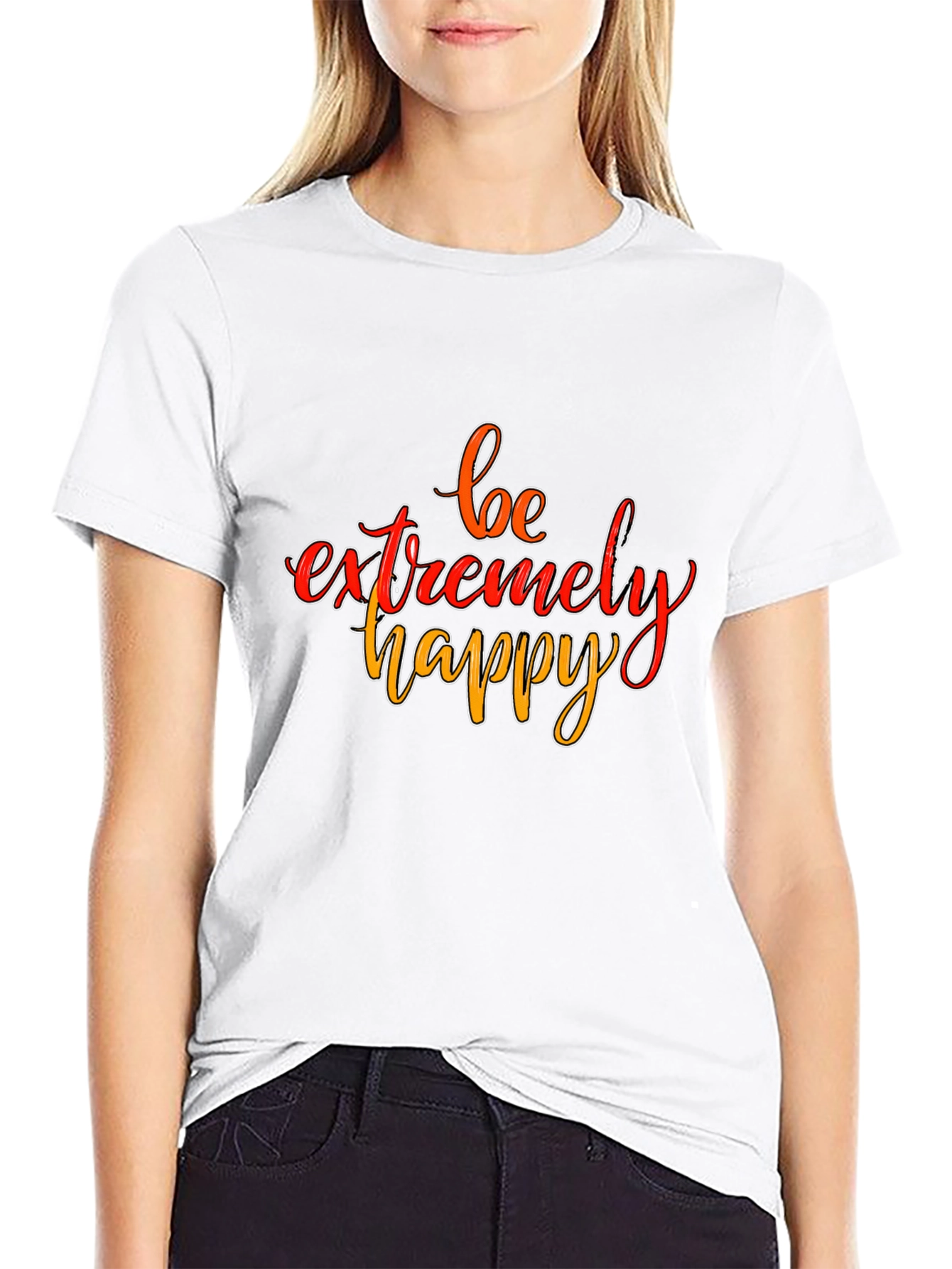 Be Extremely Happy Graphic Tee - Black