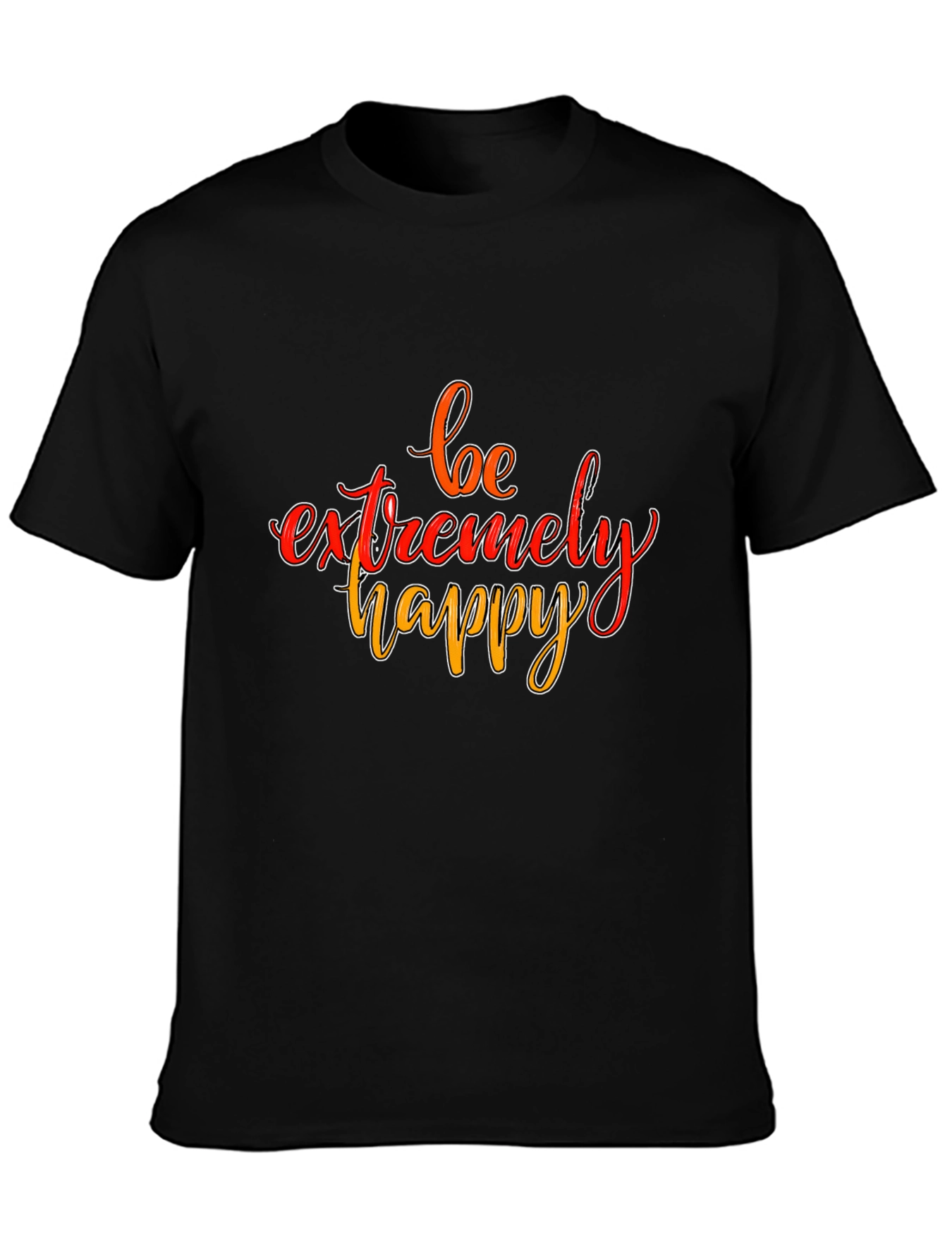 Be Extremely Happy Graphic Tee - Black