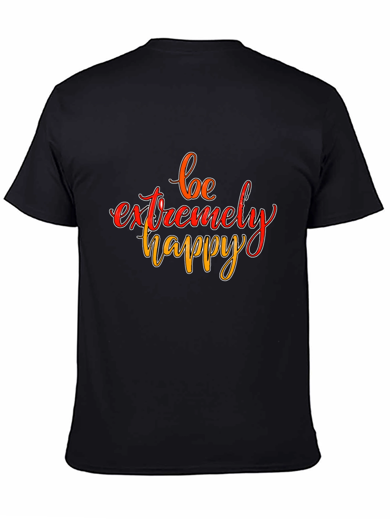 Be Extremely Happy Graphic Tee - Black