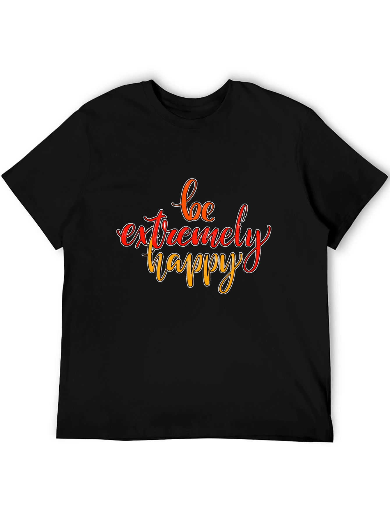 Be Extremely Happy Graphic Tee - Black