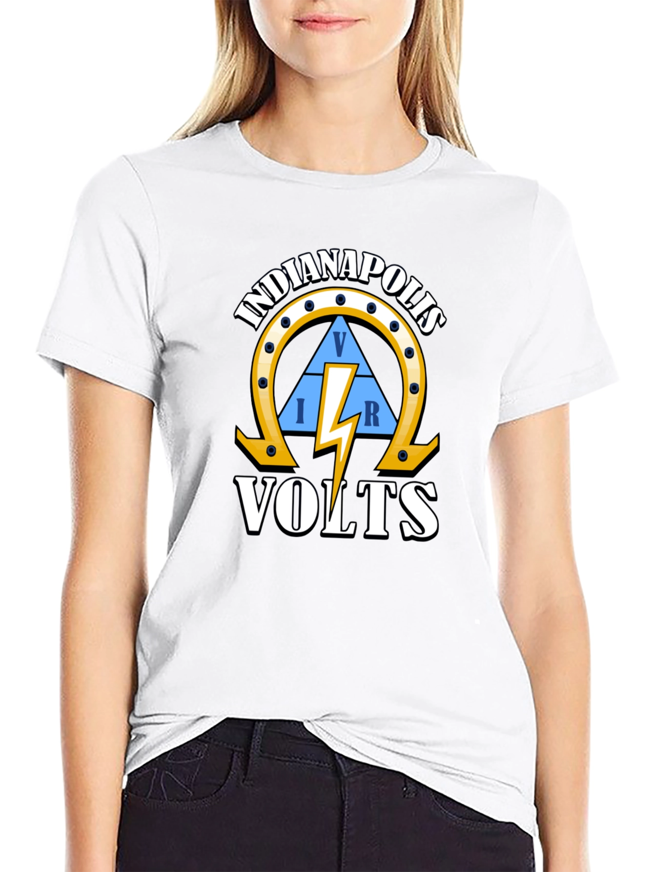 Indianapolis VOLTS Black Graphic T-Shirt