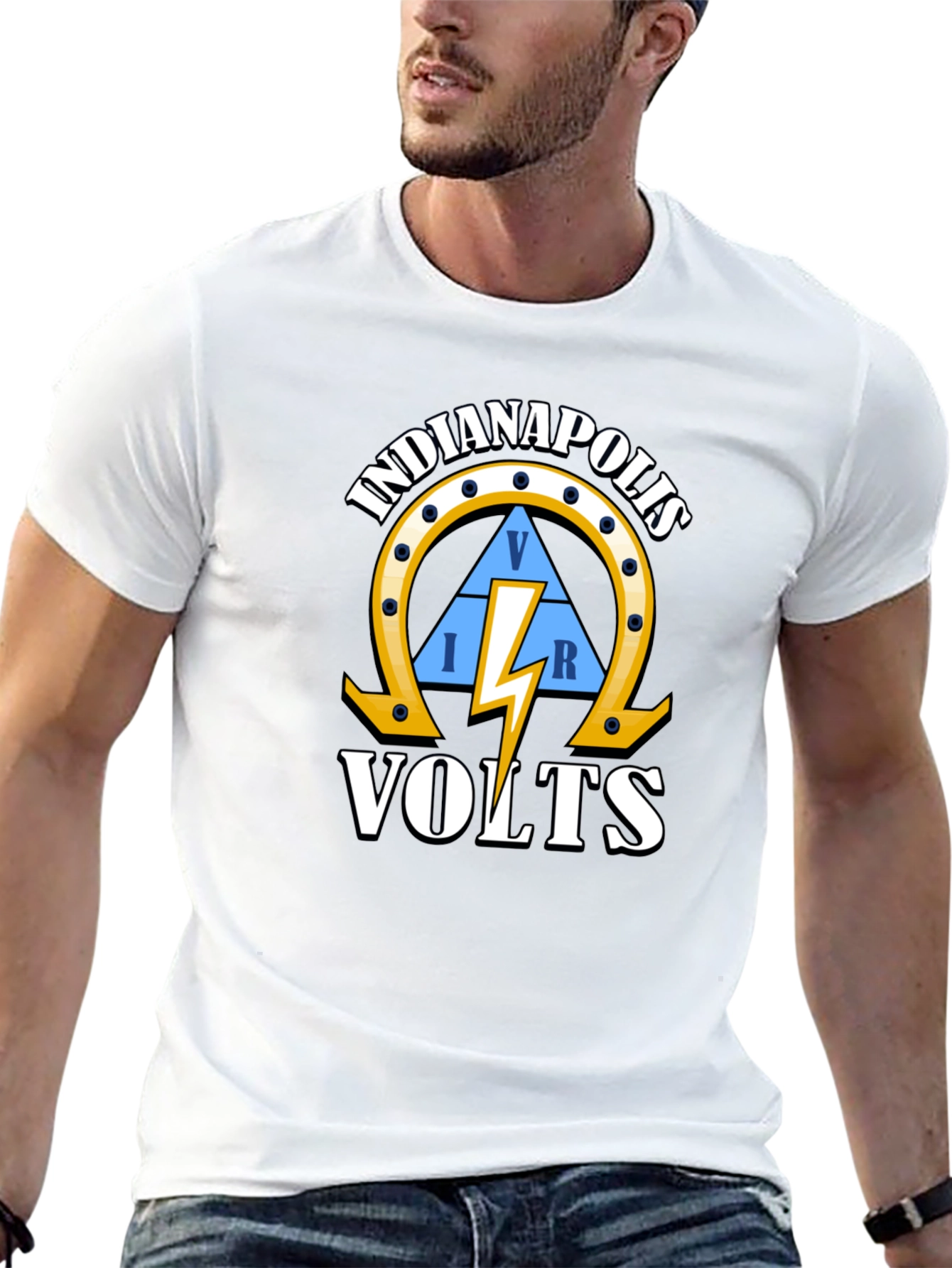 Indianapolis VOLTS Black Graphic T-Shirt