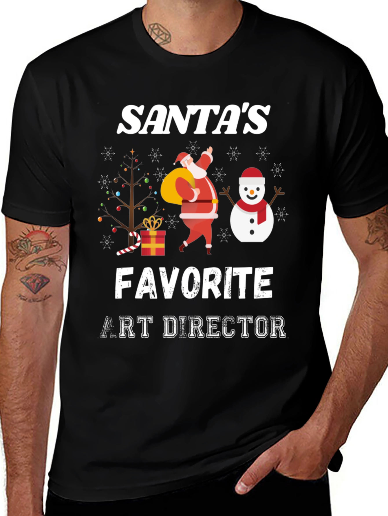 Santas Favorite Art Director Holiday T-Shirt