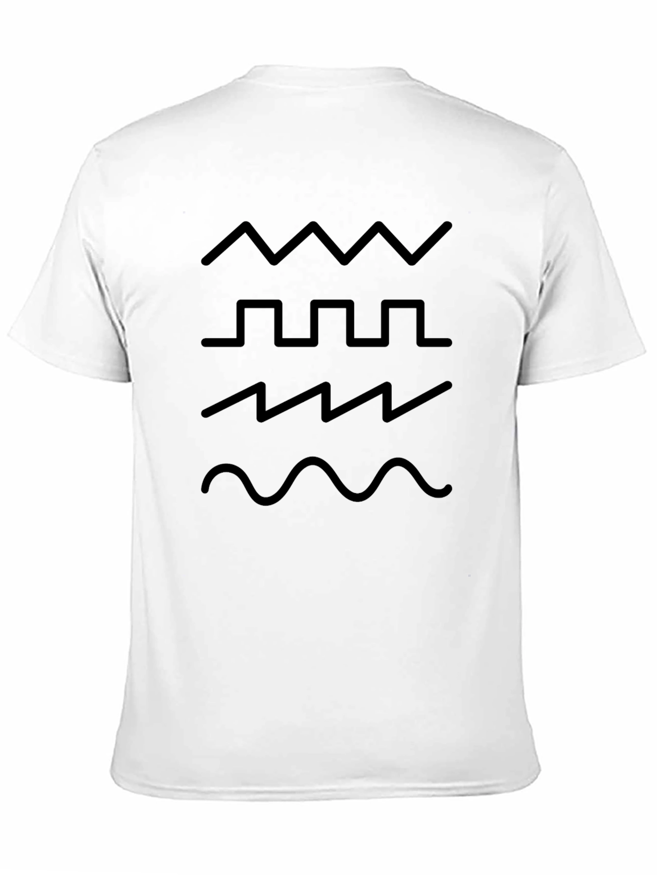 Black T-Shirt with Waveform Graphic Design