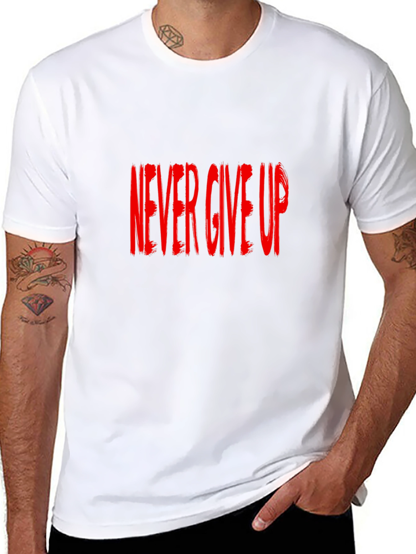 Motivational Never Give Up Graphic Tee