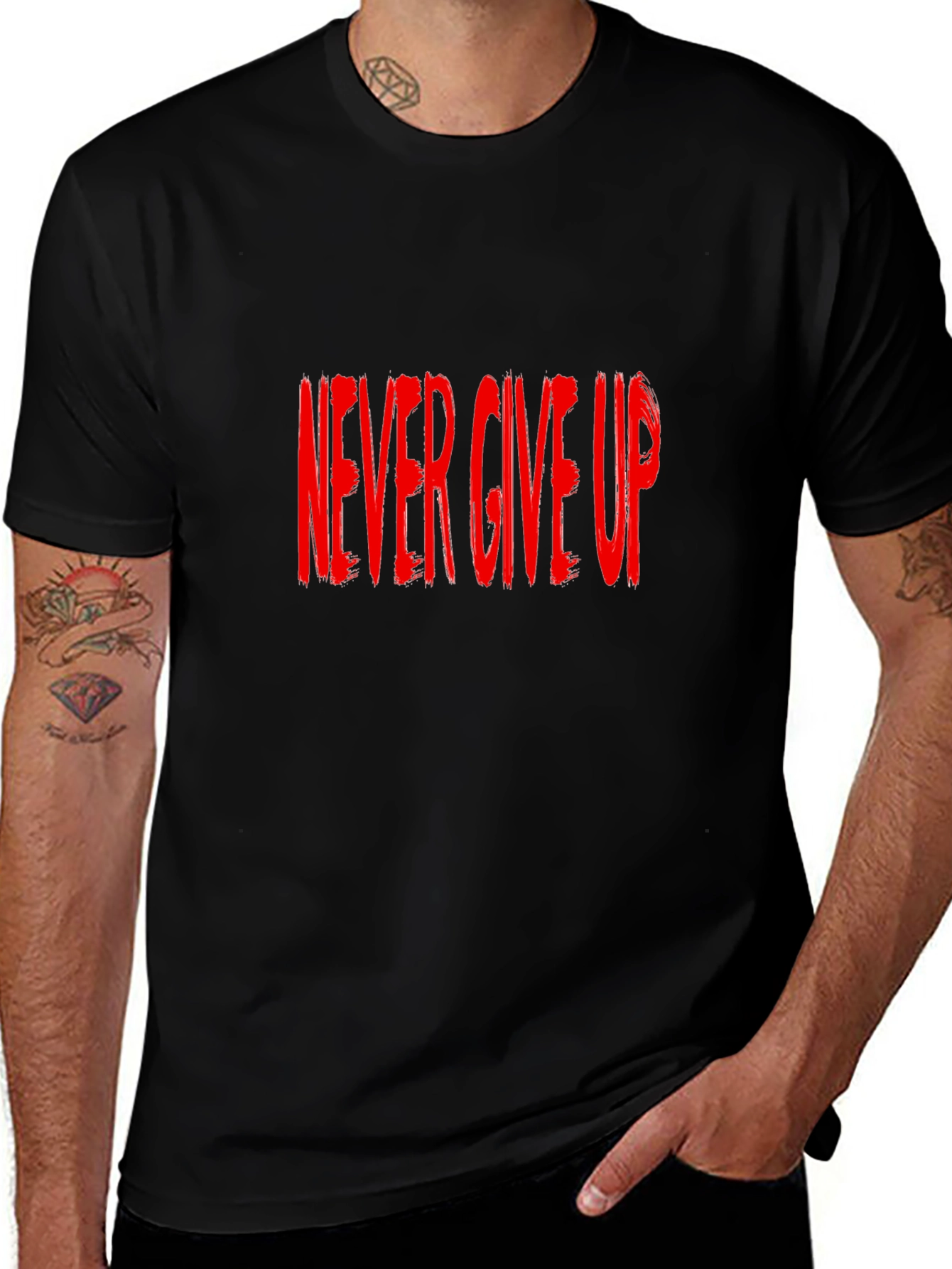 Motivational Never Give Up Graphic Tee