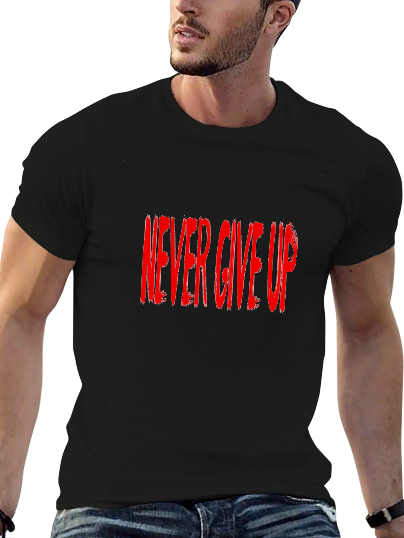 Motivational Never Give Up Graphic Tee