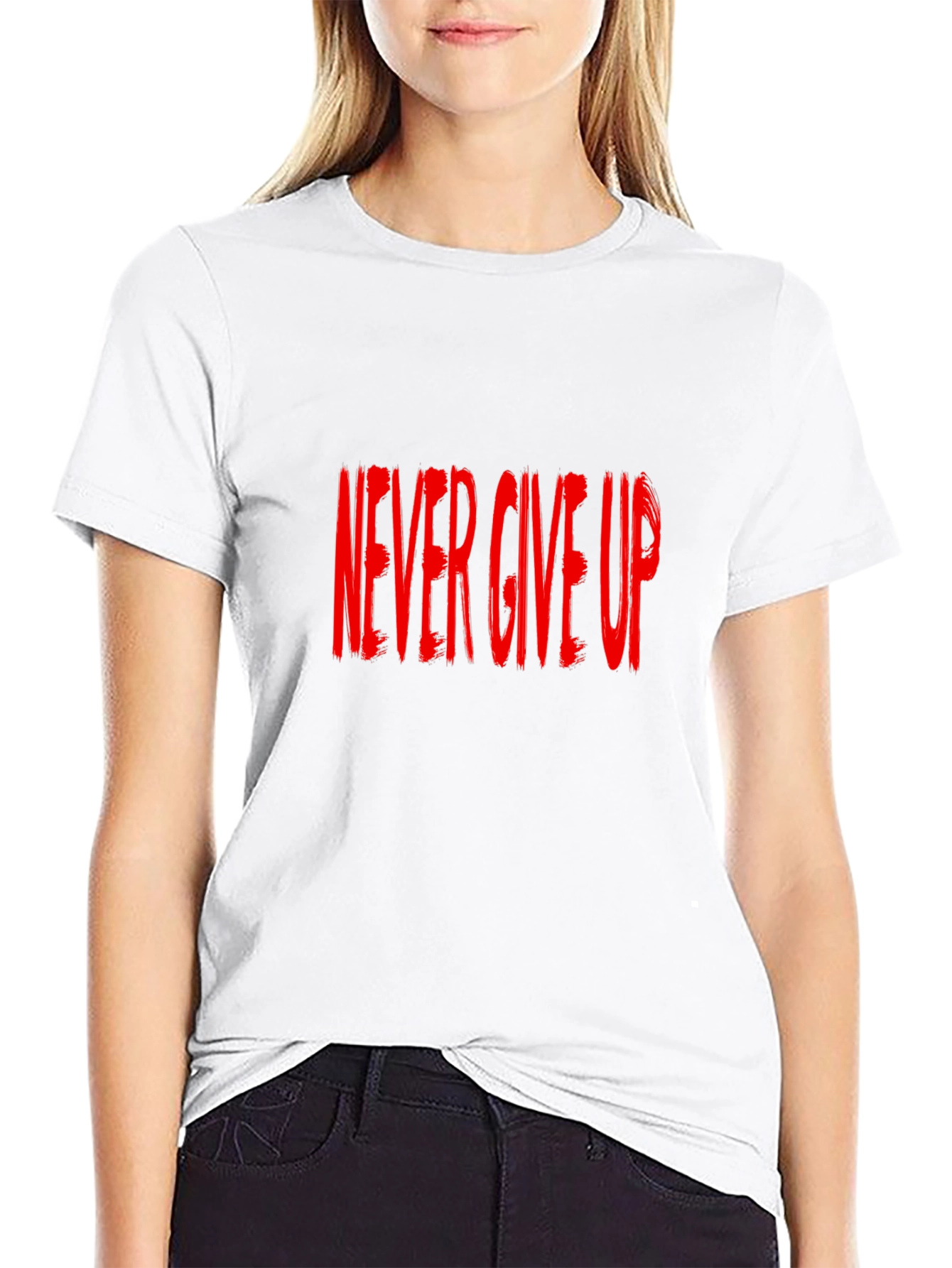Motivational Never Give Up Graphic Tee