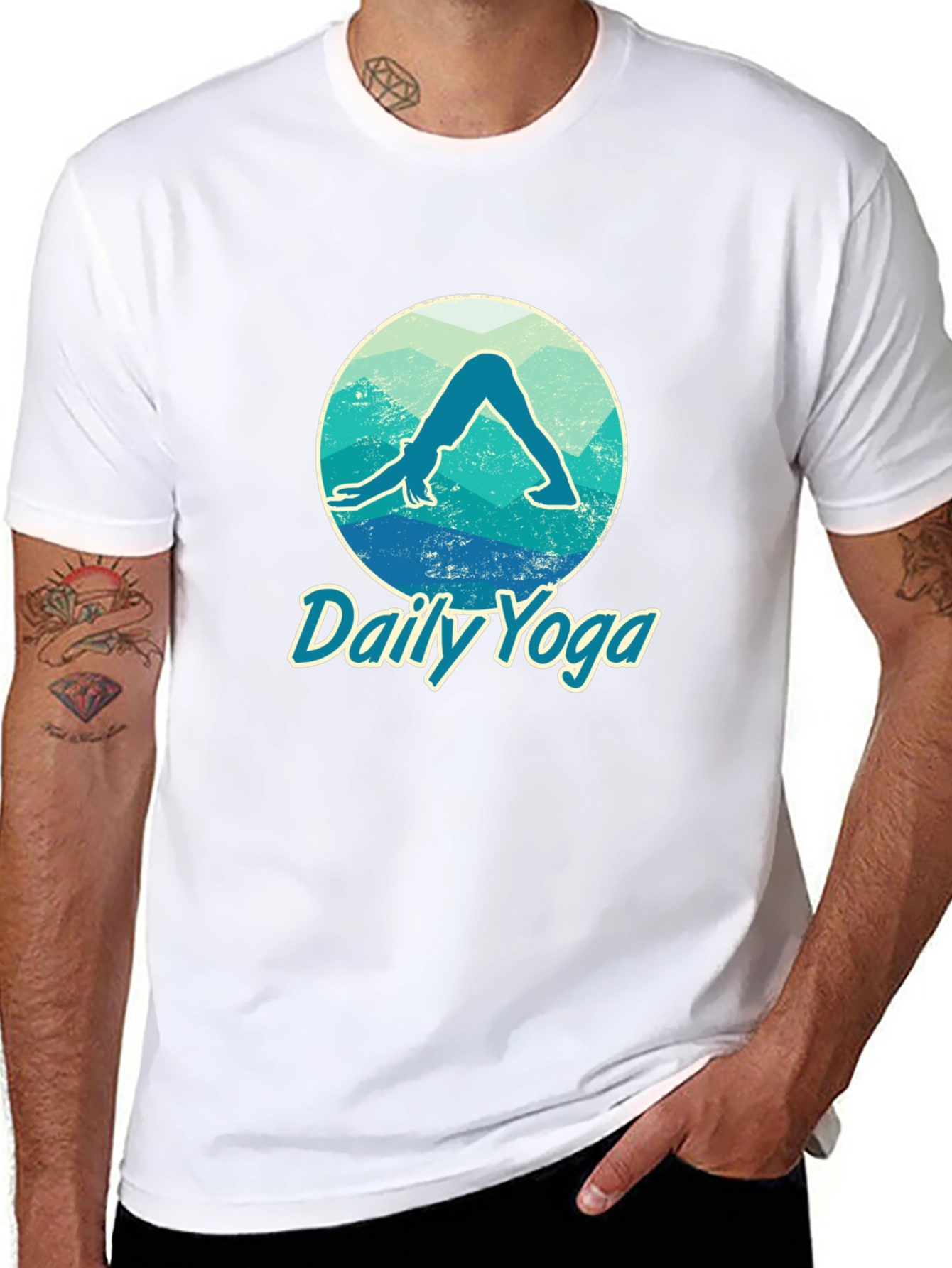 Daily Yoga Graphic T-Shirt - Black Cotton Tee