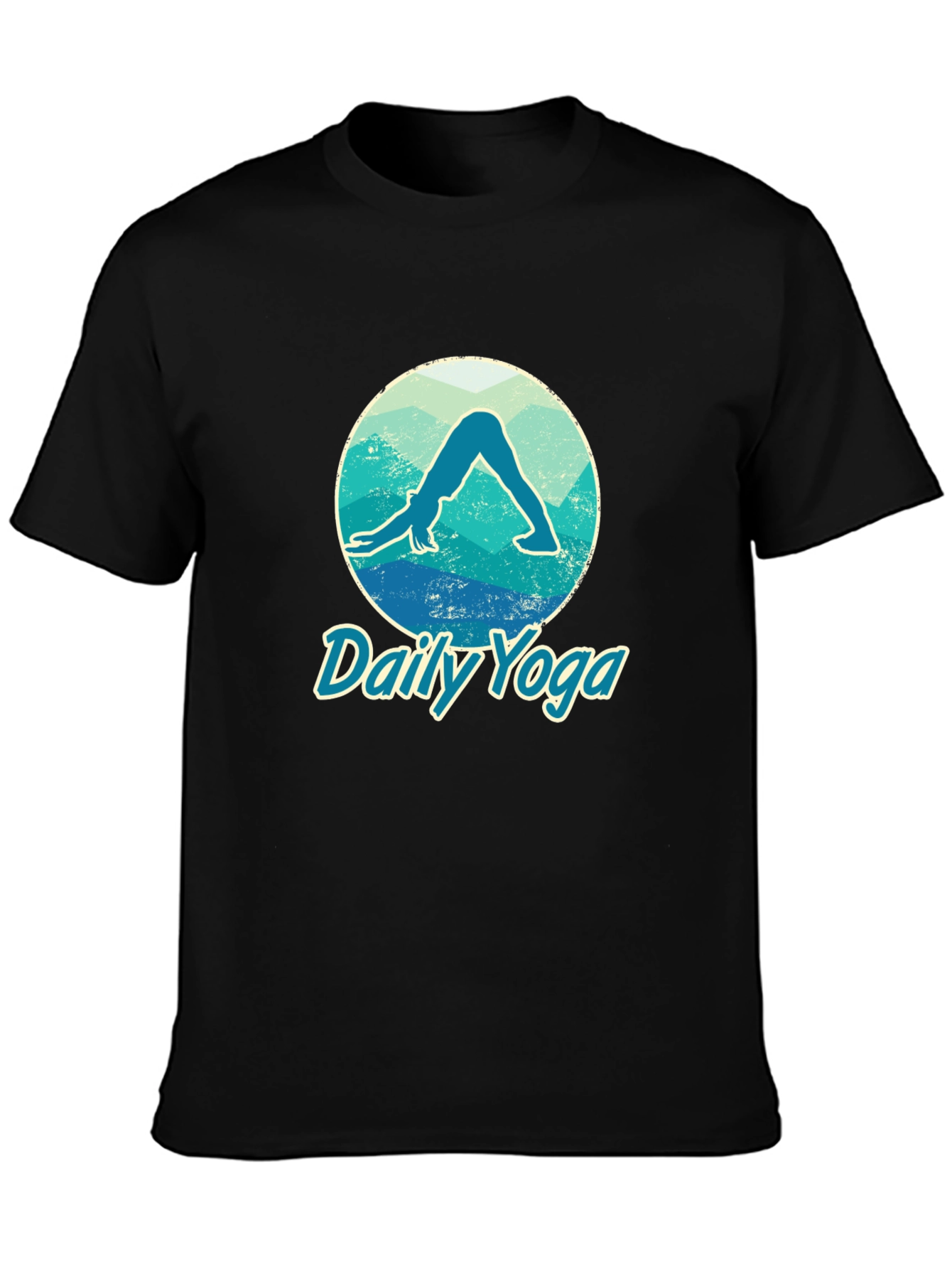 Daily Yoga Graphic T-Shirt - Black Cotton Tee