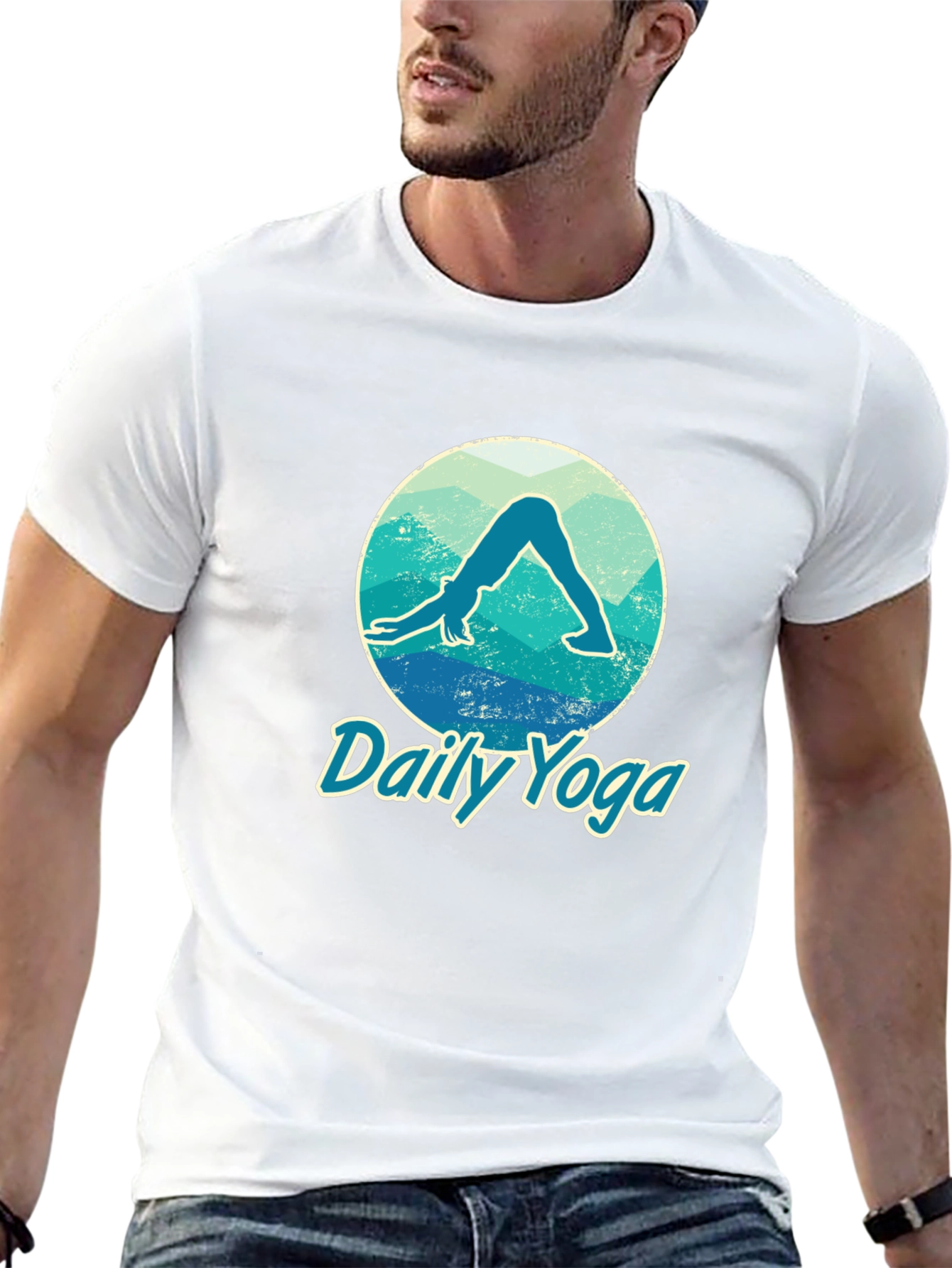 Daily Yoga Graphic T-Shirt - Black Cotton Tee