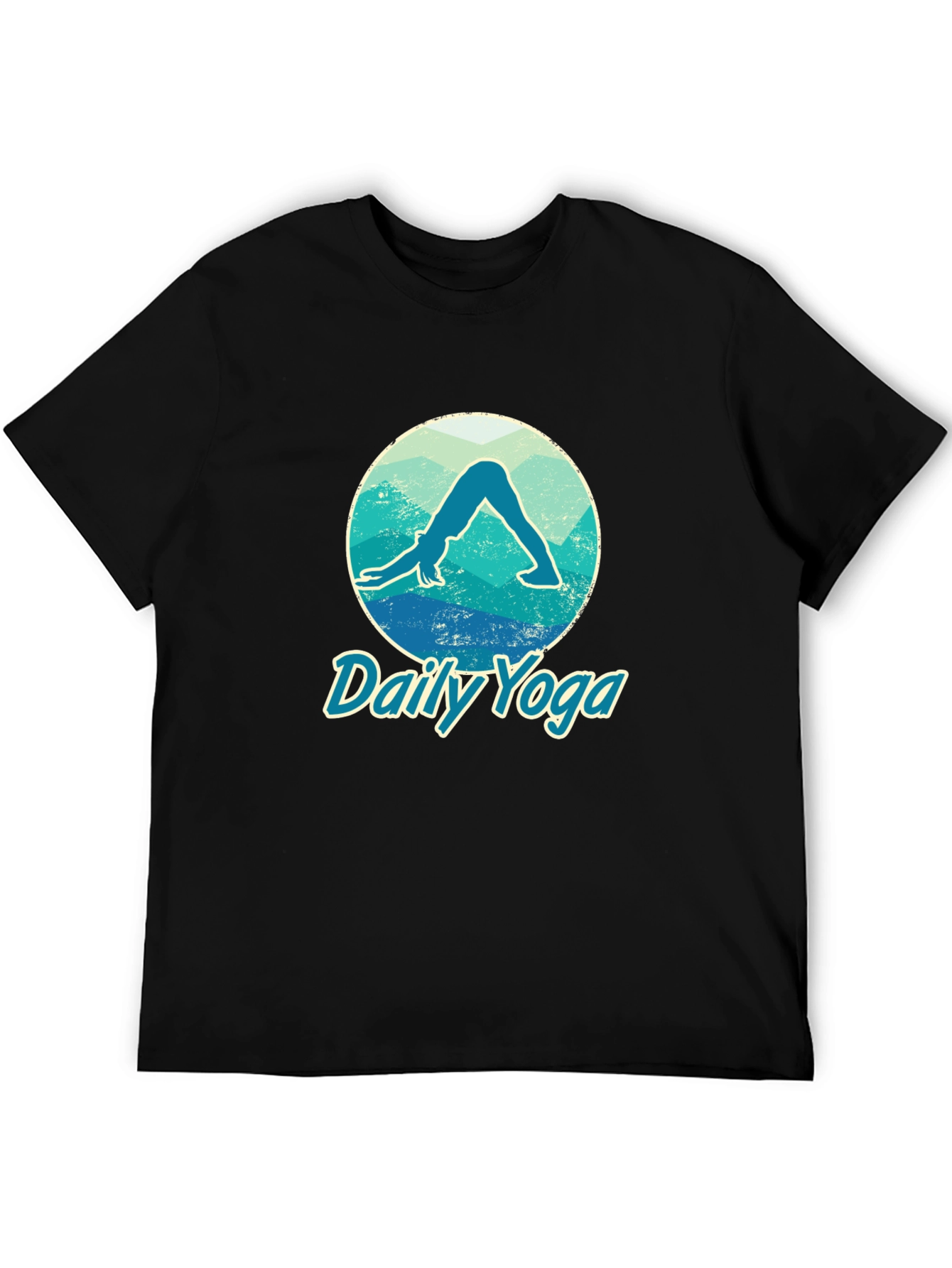 Daily Yoga Graphic T-Shirt - Black Cotton Tee