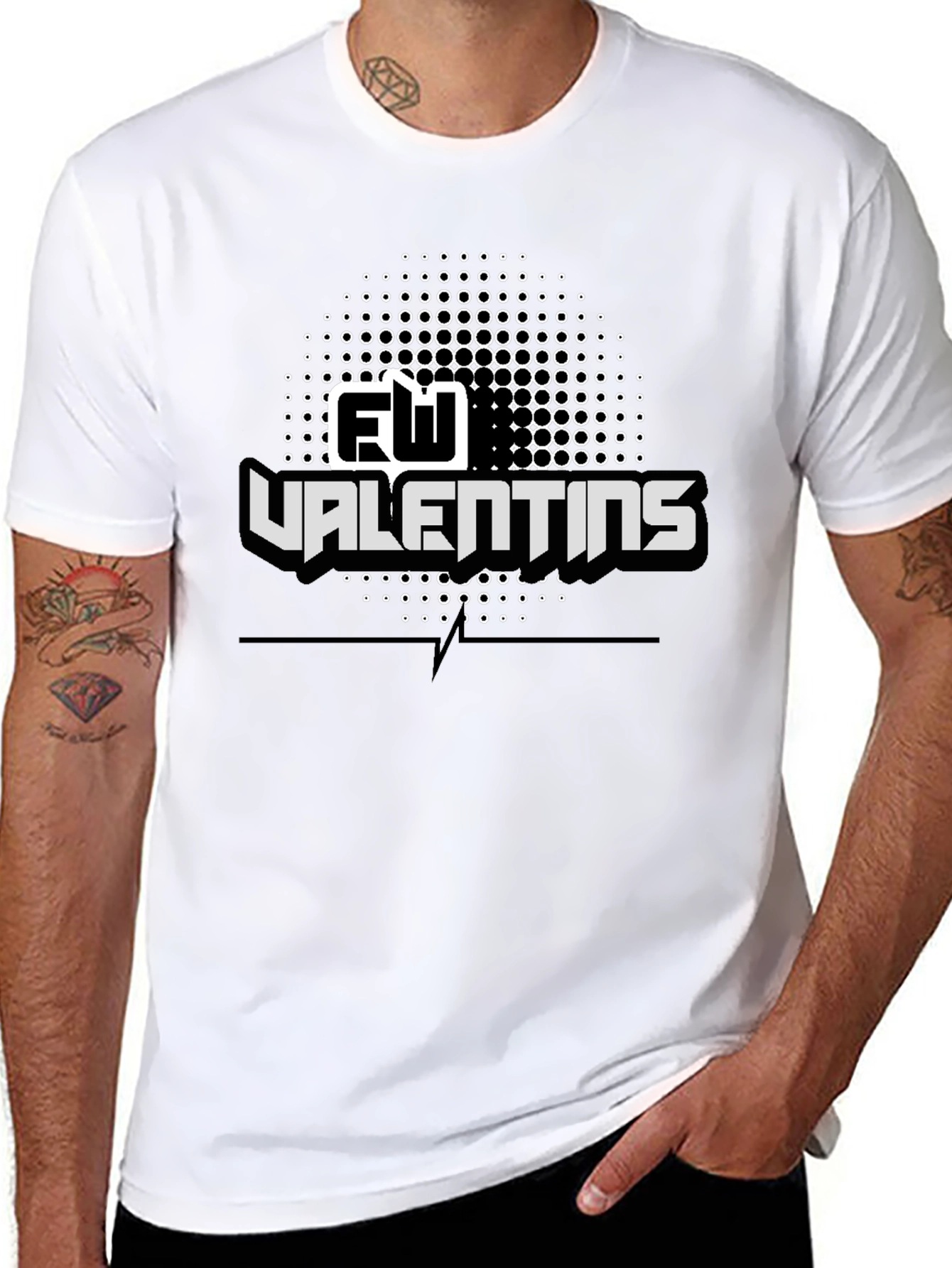 FW Valentins Graphic T-Shirt - Black Cotton Tee