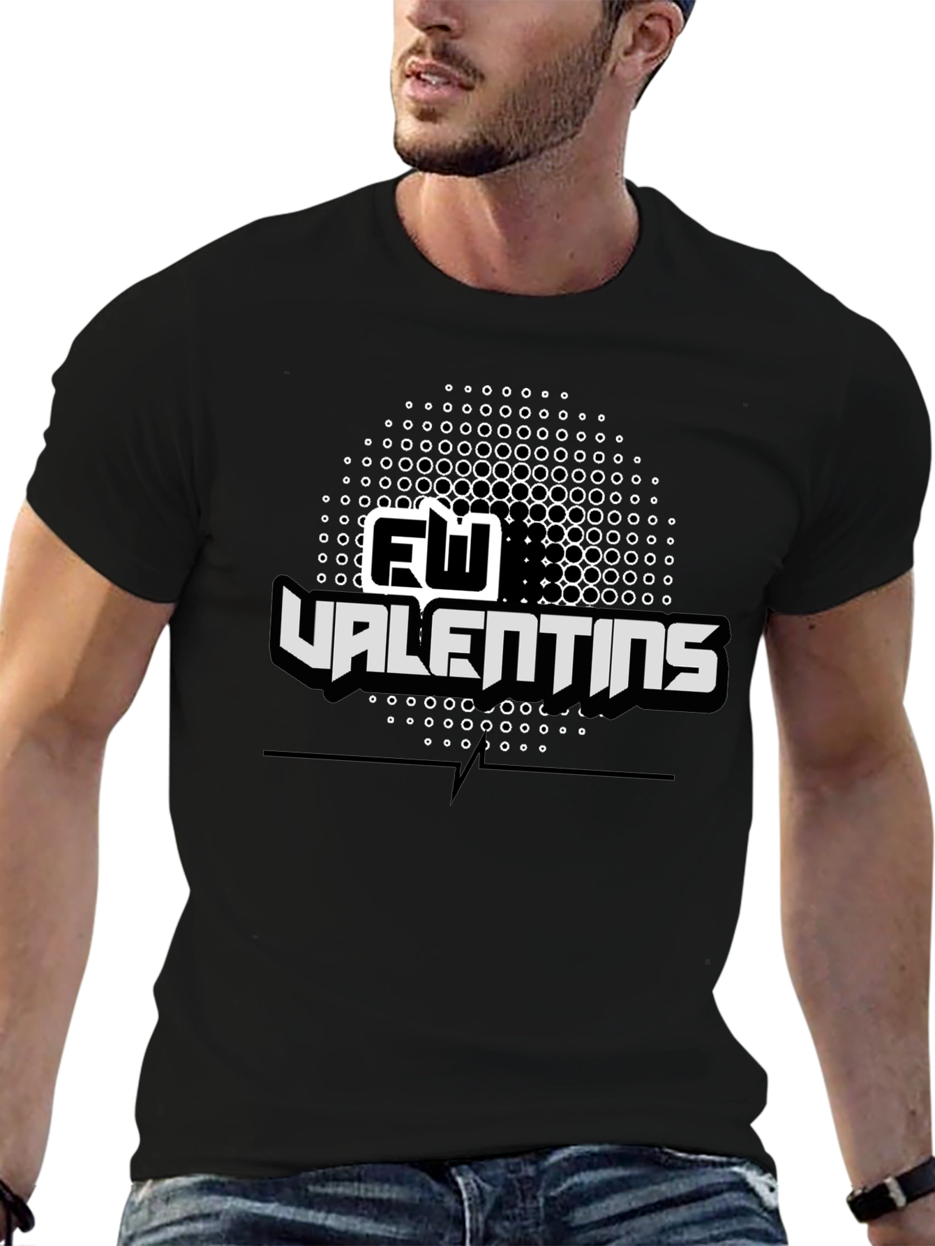 FW Valentins Graphic T-Shirt - Black Cotton Tee