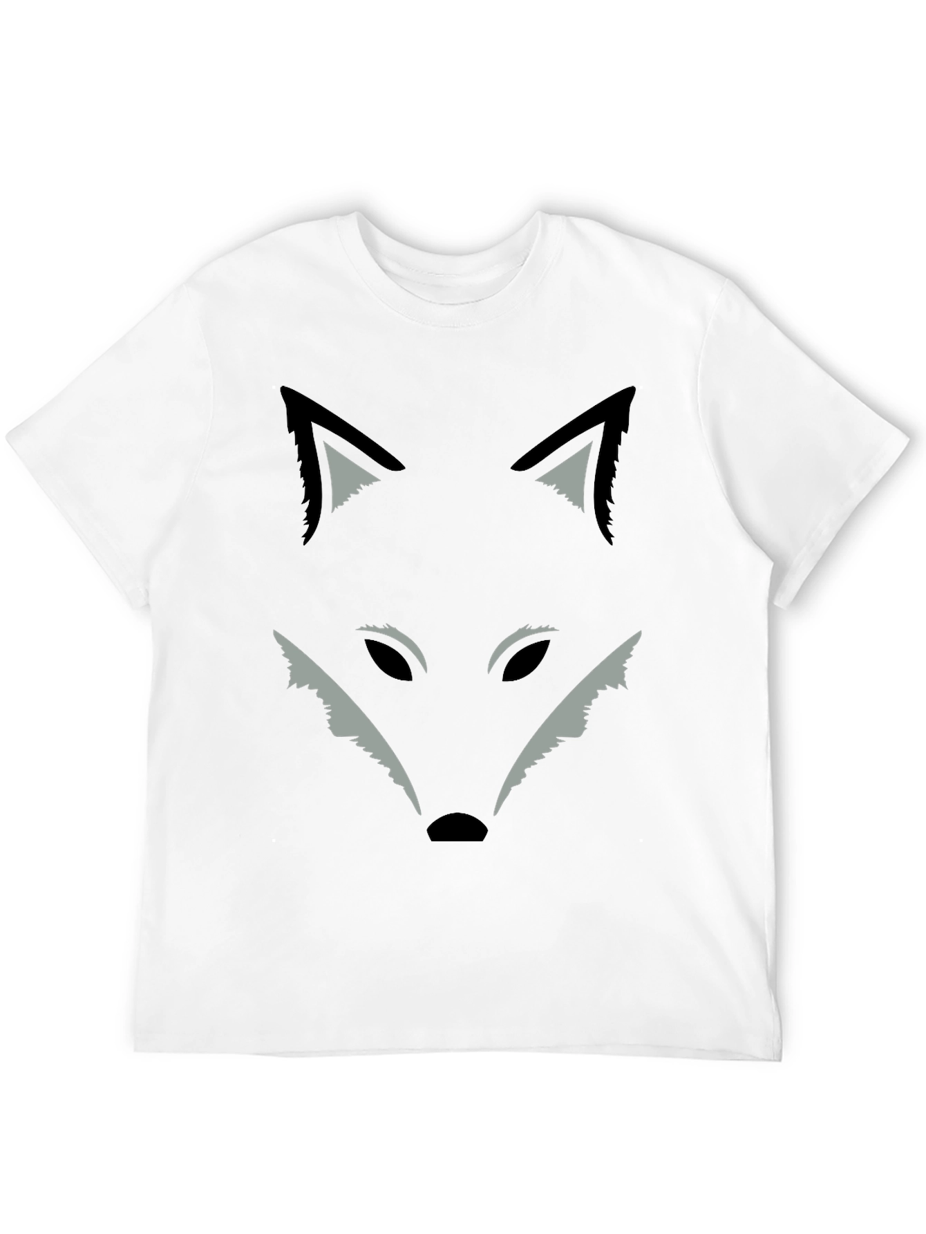 Fox Graphic Print T-Shirt - Black