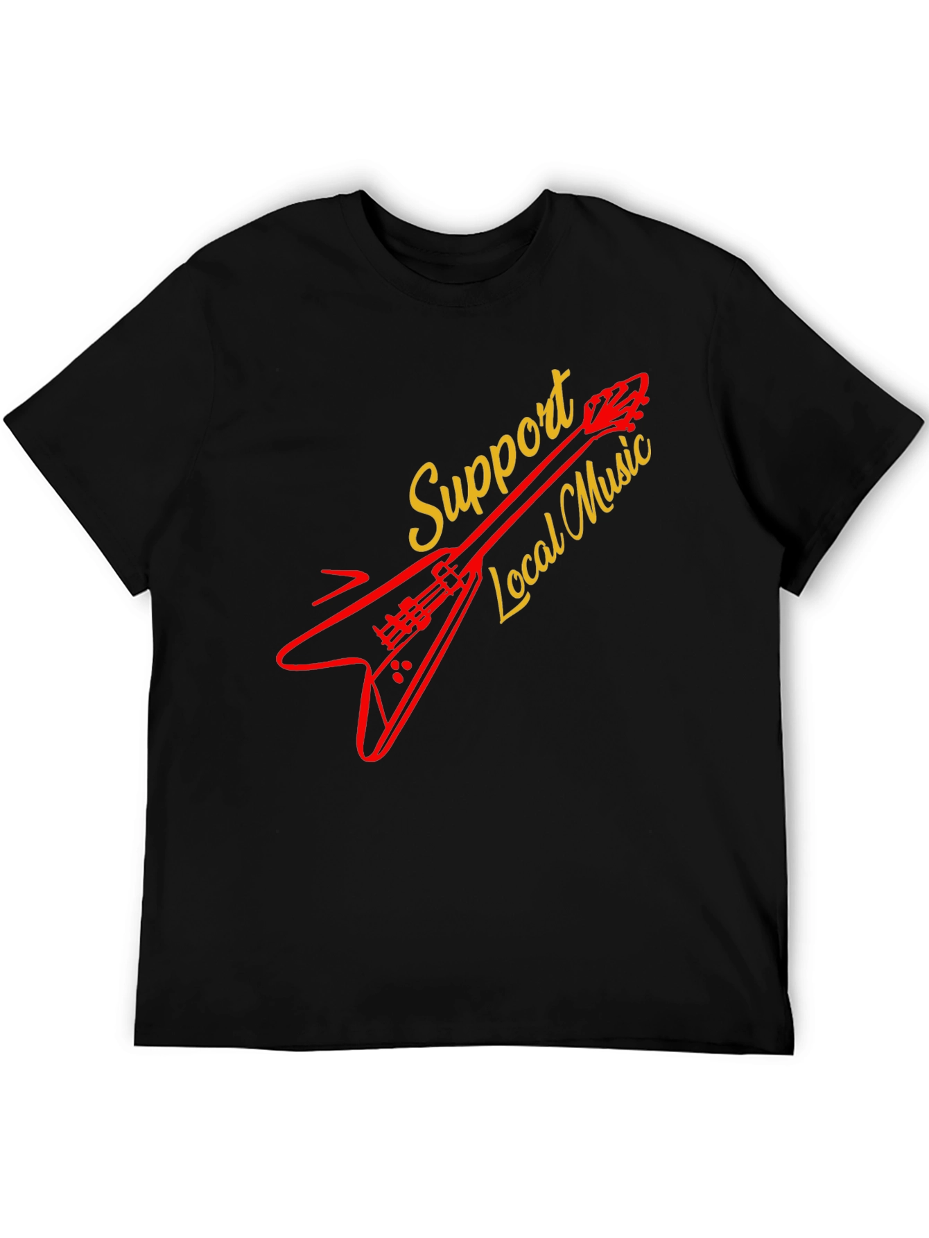 Support Local Music Guitar T-Shirt