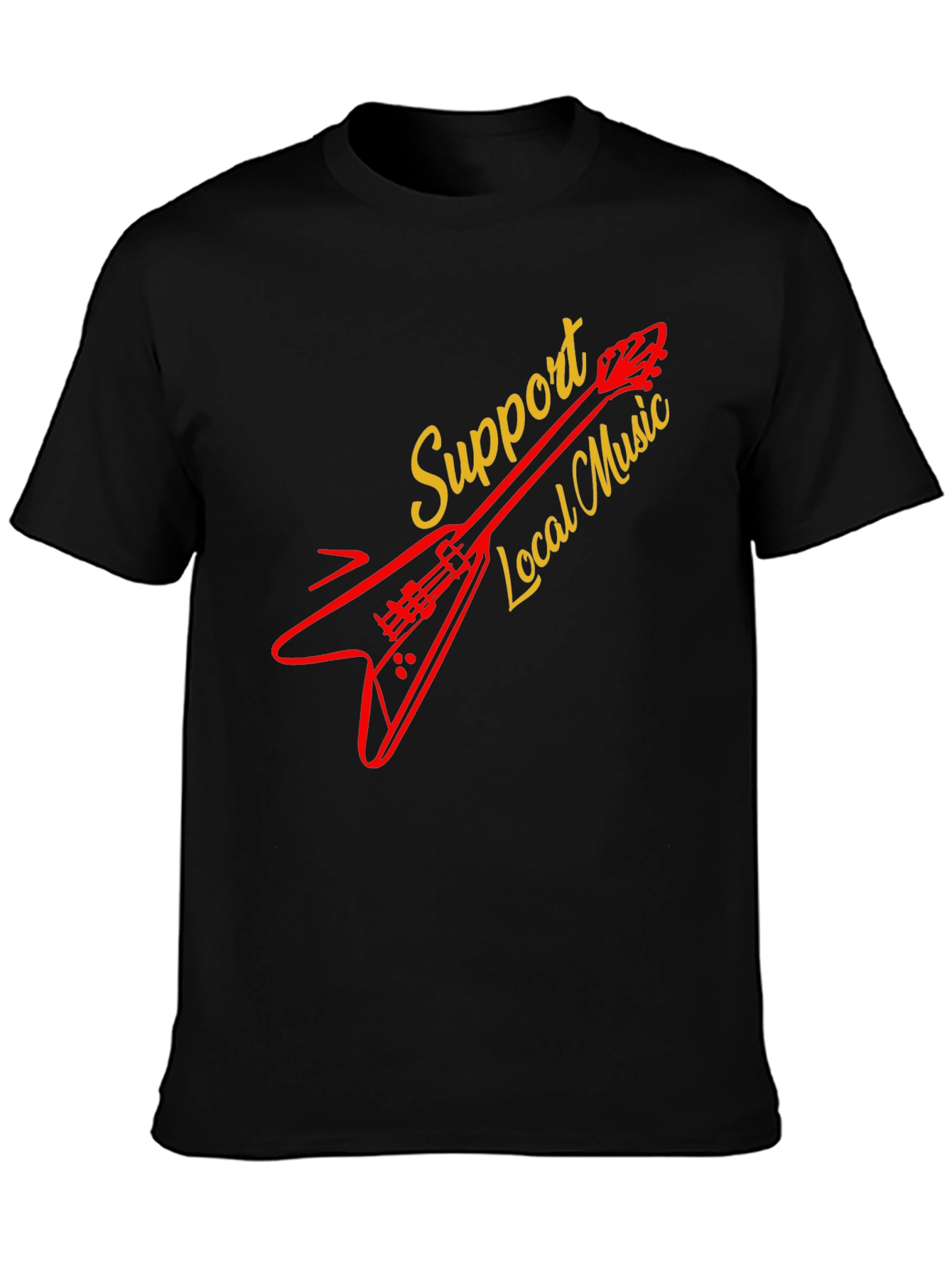 Support Local Music Guitar T-Shirt