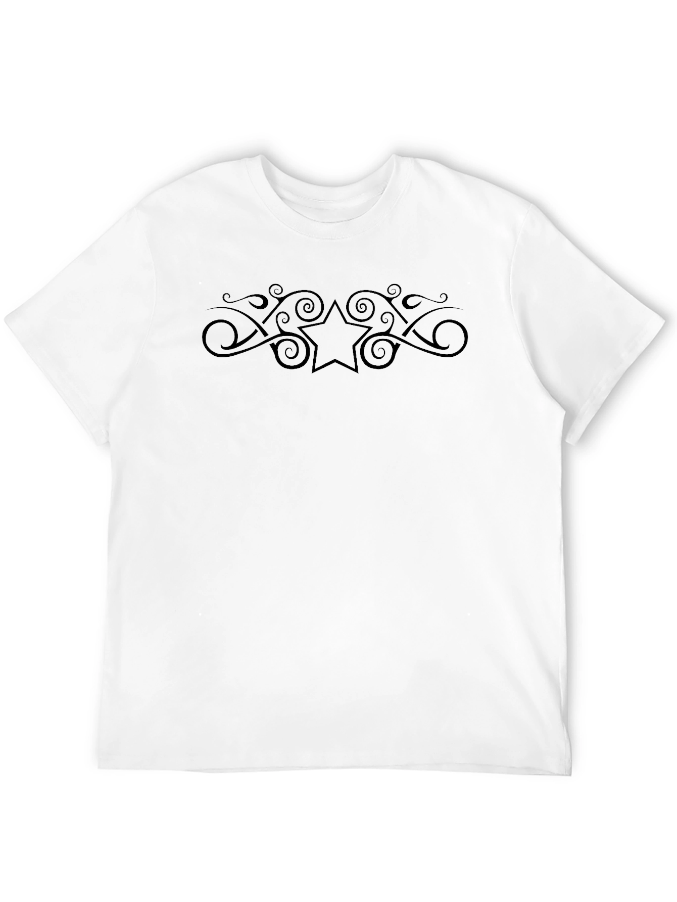 Star Swirl Black Graphic T-Shirt - Stylish Mens Tee