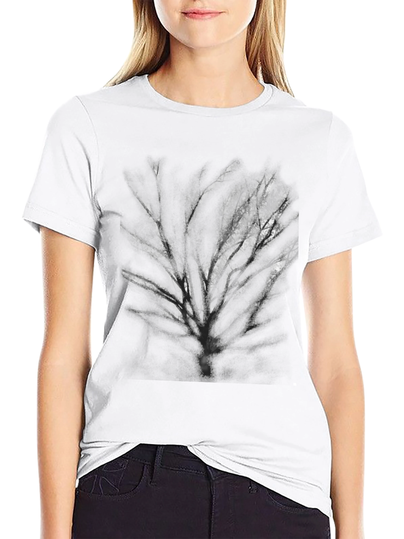 Monochrome Tree Graphic Tee