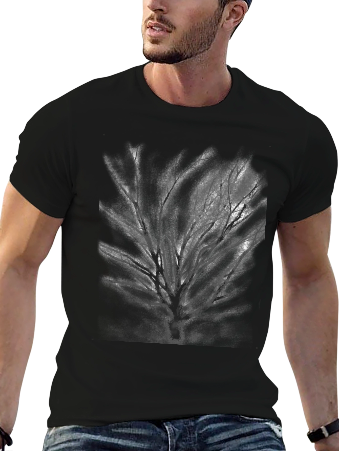 Monochrome Tree Graphic Tee