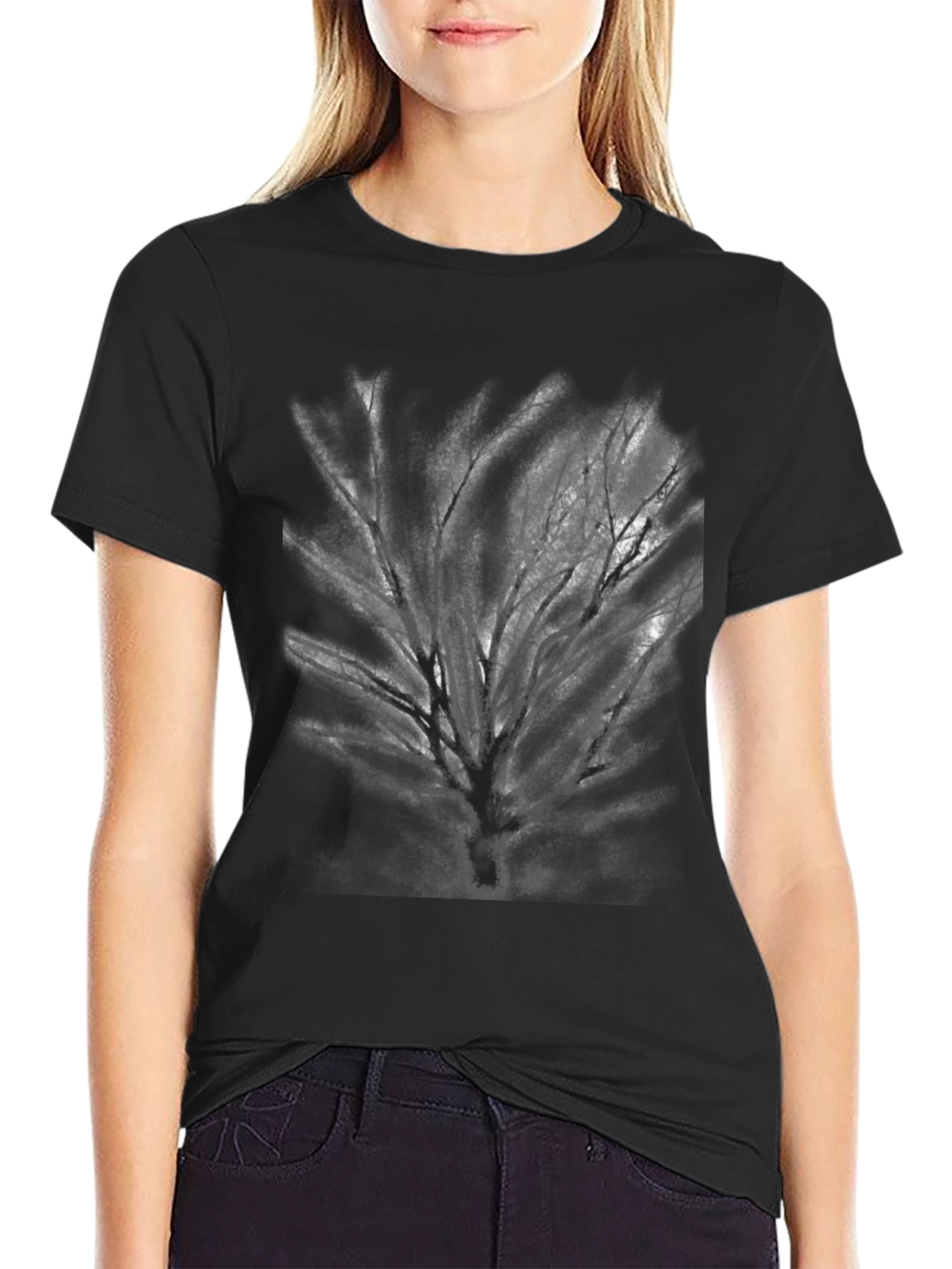 Monochrome Tree Graphic Tee