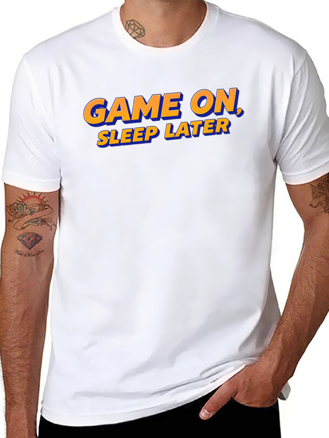 Game On Sleep Later T-Shirt - Gamer Apparel