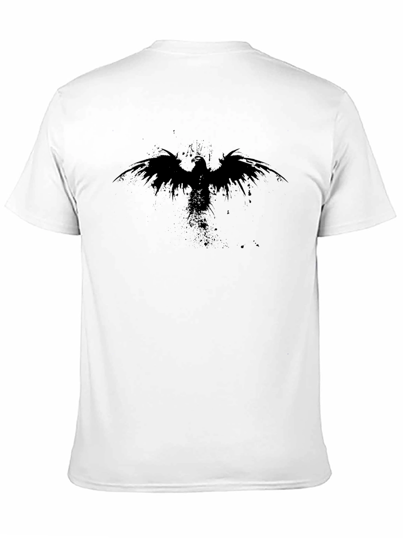 Mens Black Raven Graphic Tee - Stylish Casual Wear