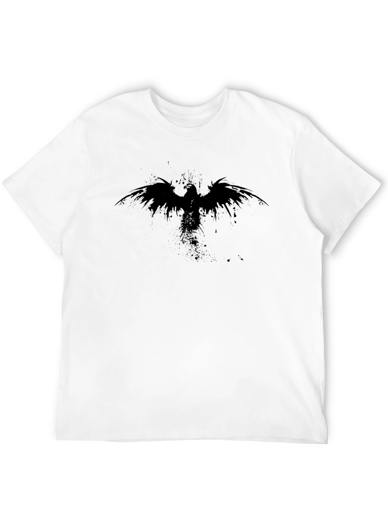 Mens Black Raven Graphic Tee - Stylish Casual Wear