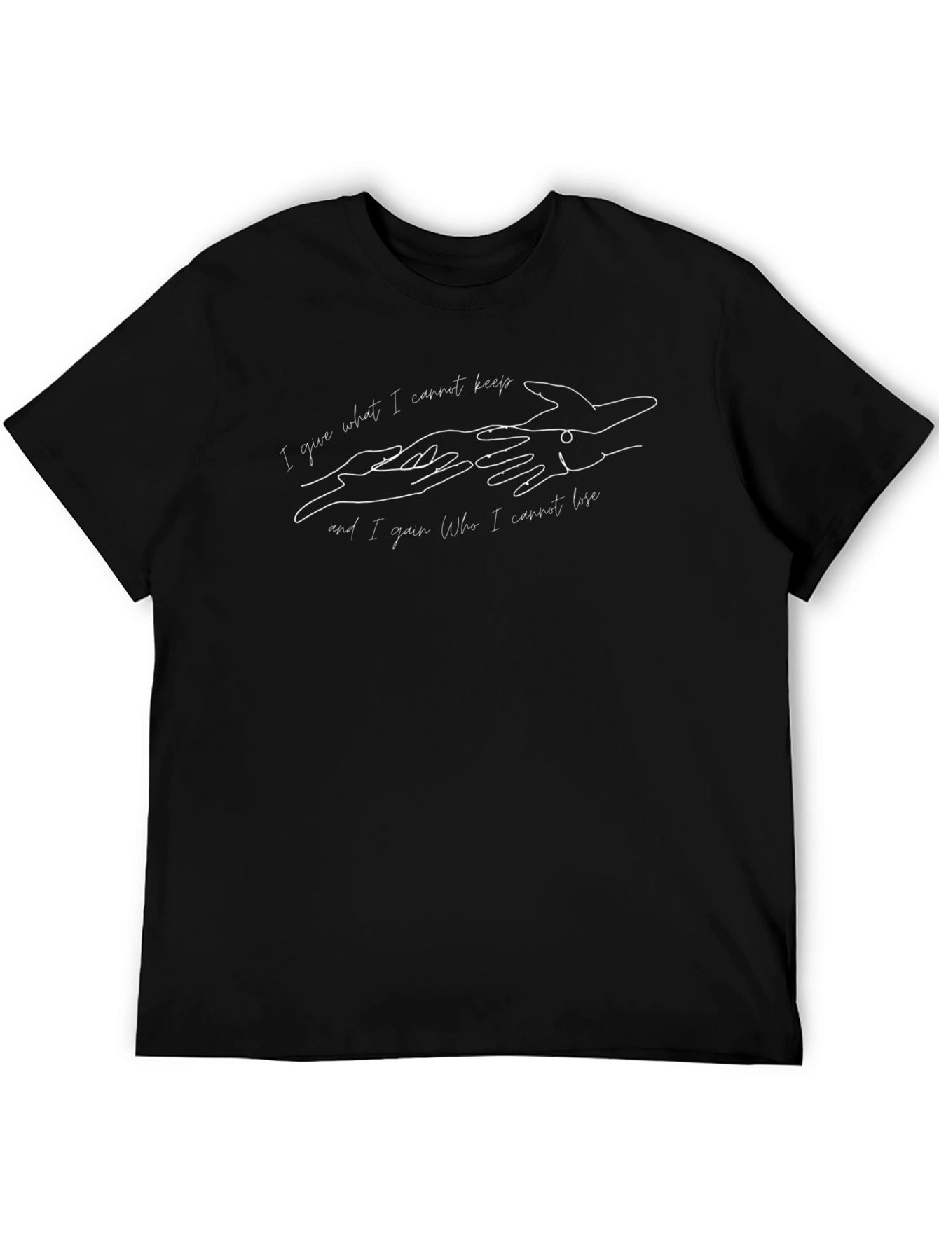 Inspirational Hand Print Black T-Shirt