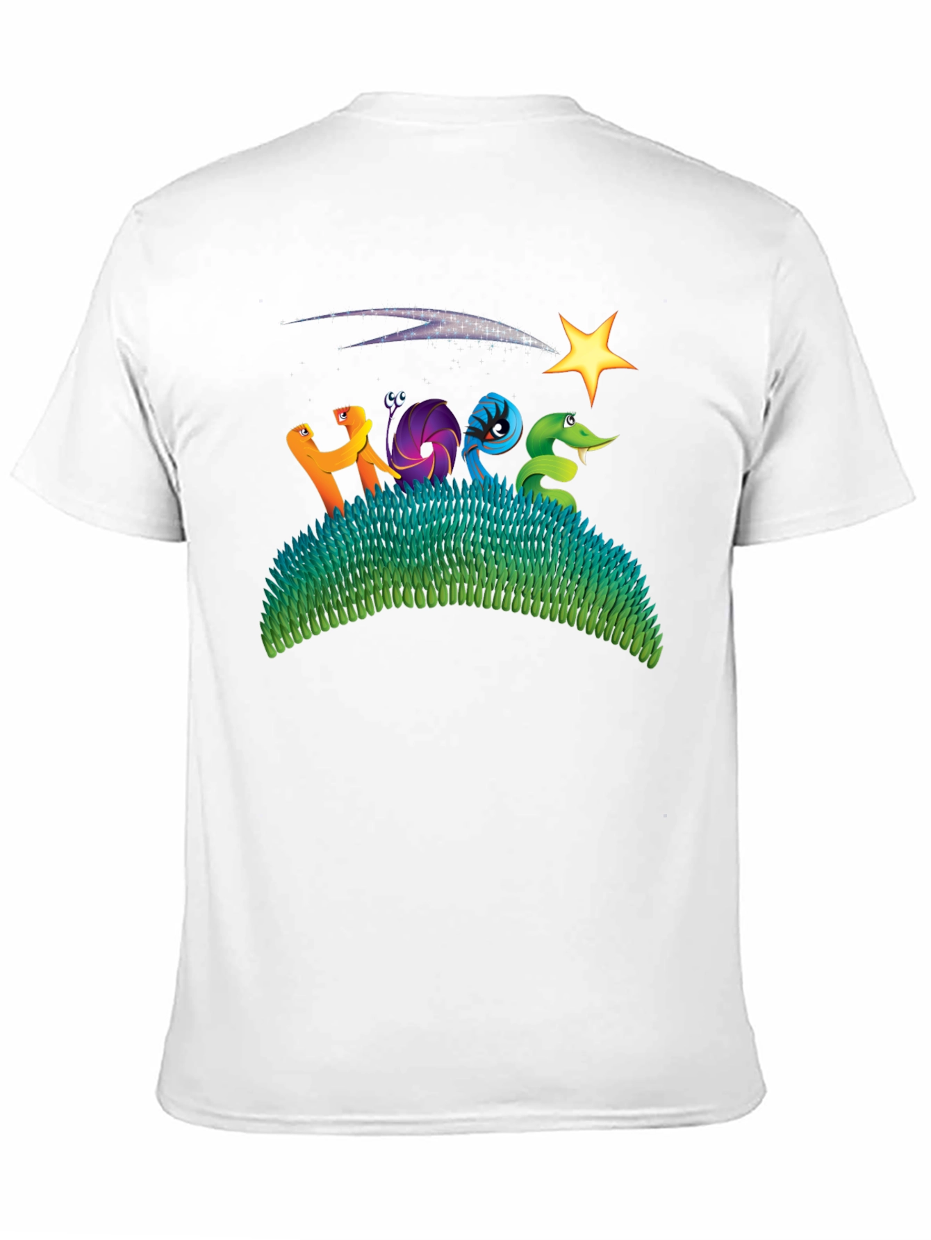Starry Night Worms Black Graphic Tee
