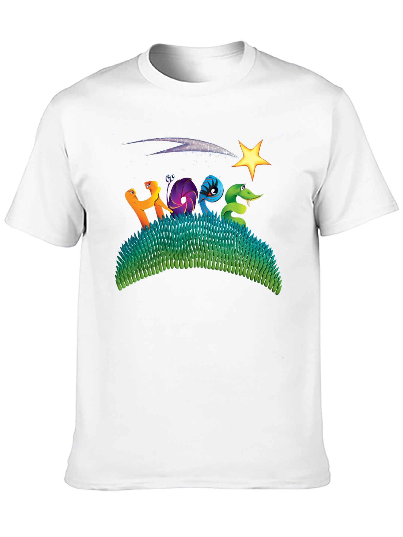Starry Night Worms Black Graphic Tee