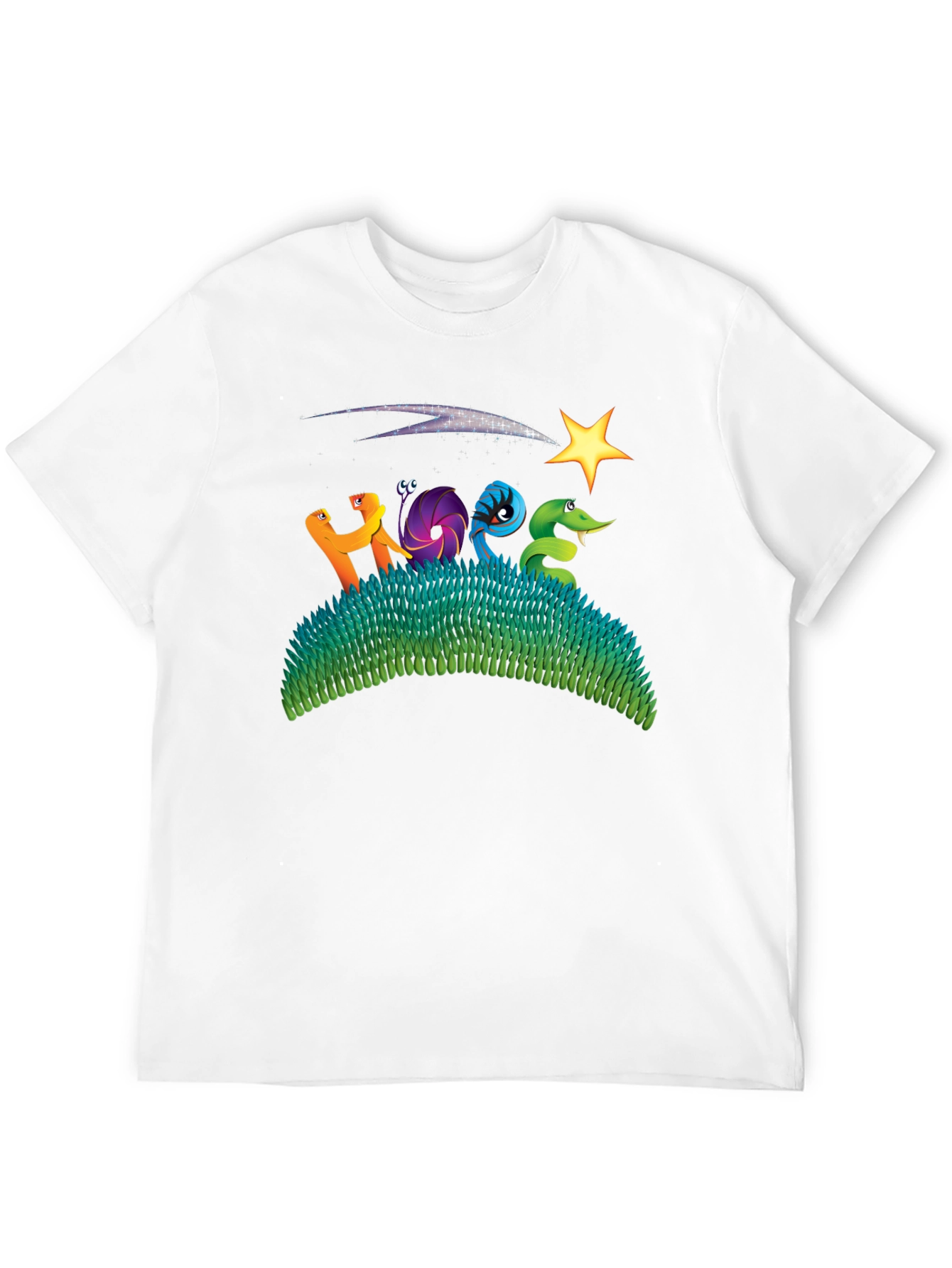 Starry Night Worms Black Graphic Tee