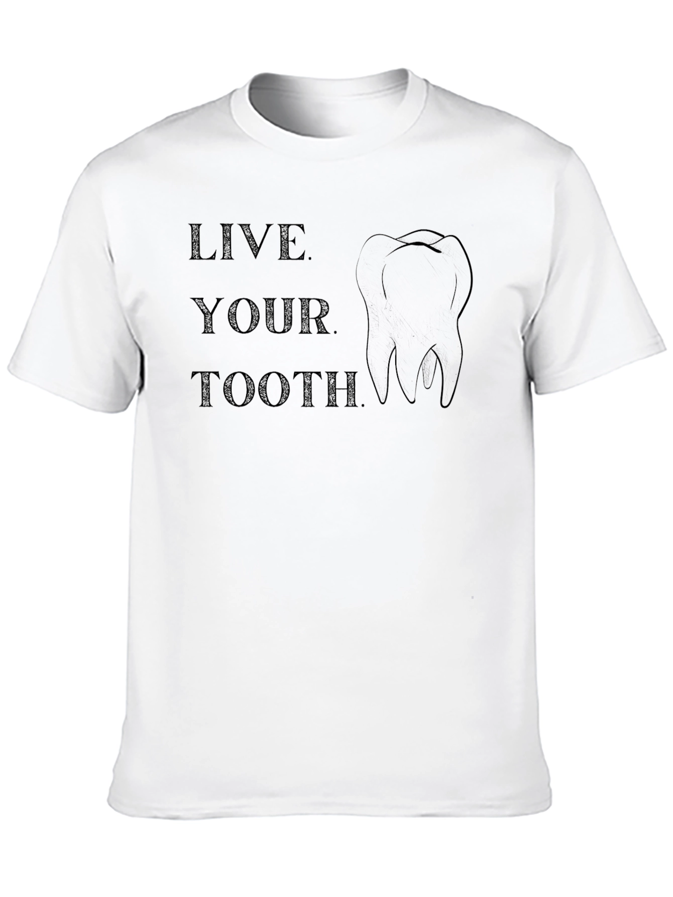 Live Your Tooth Black Graphic Tee