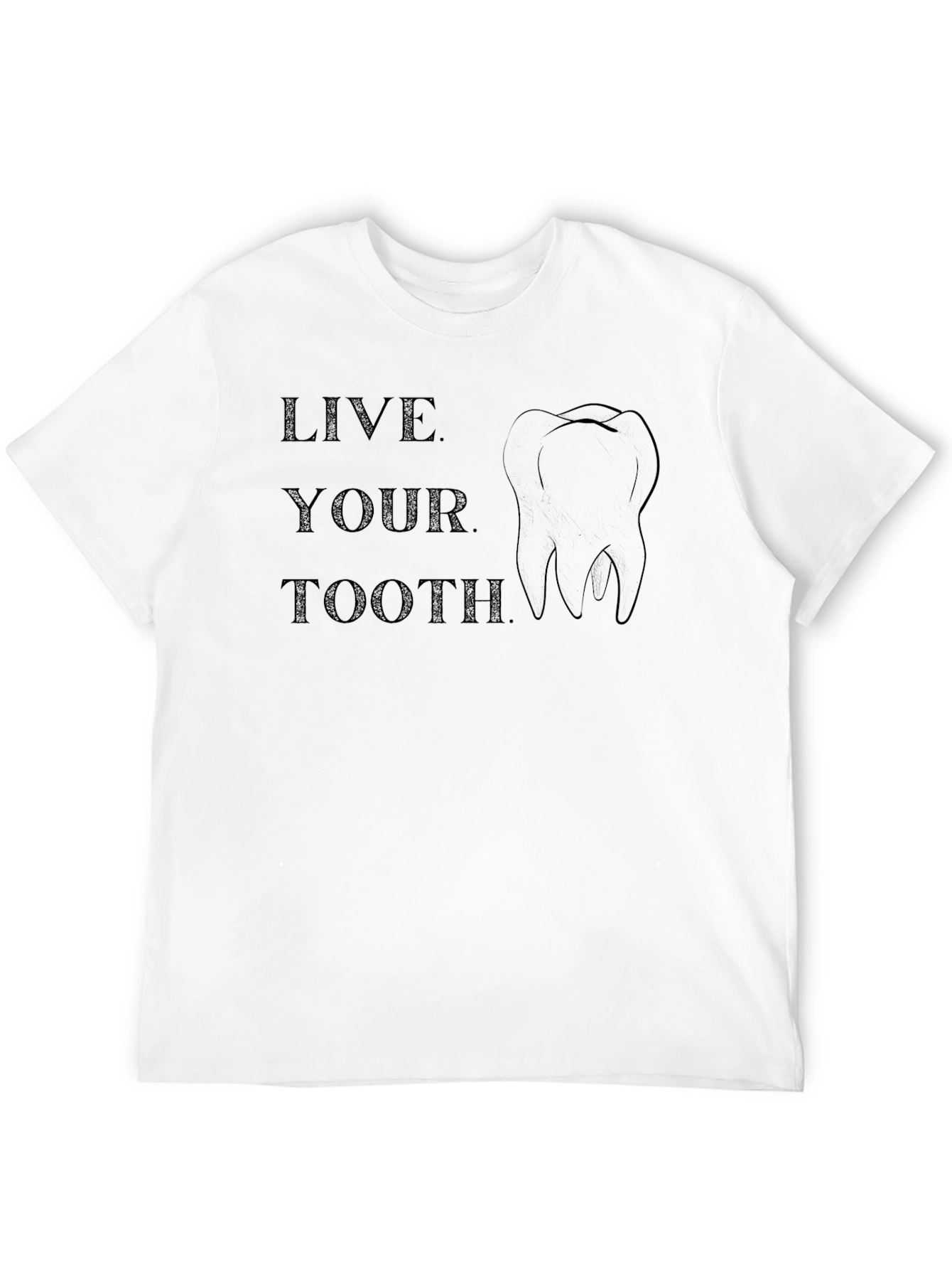 Live Your Tooth Black Graphic Tee