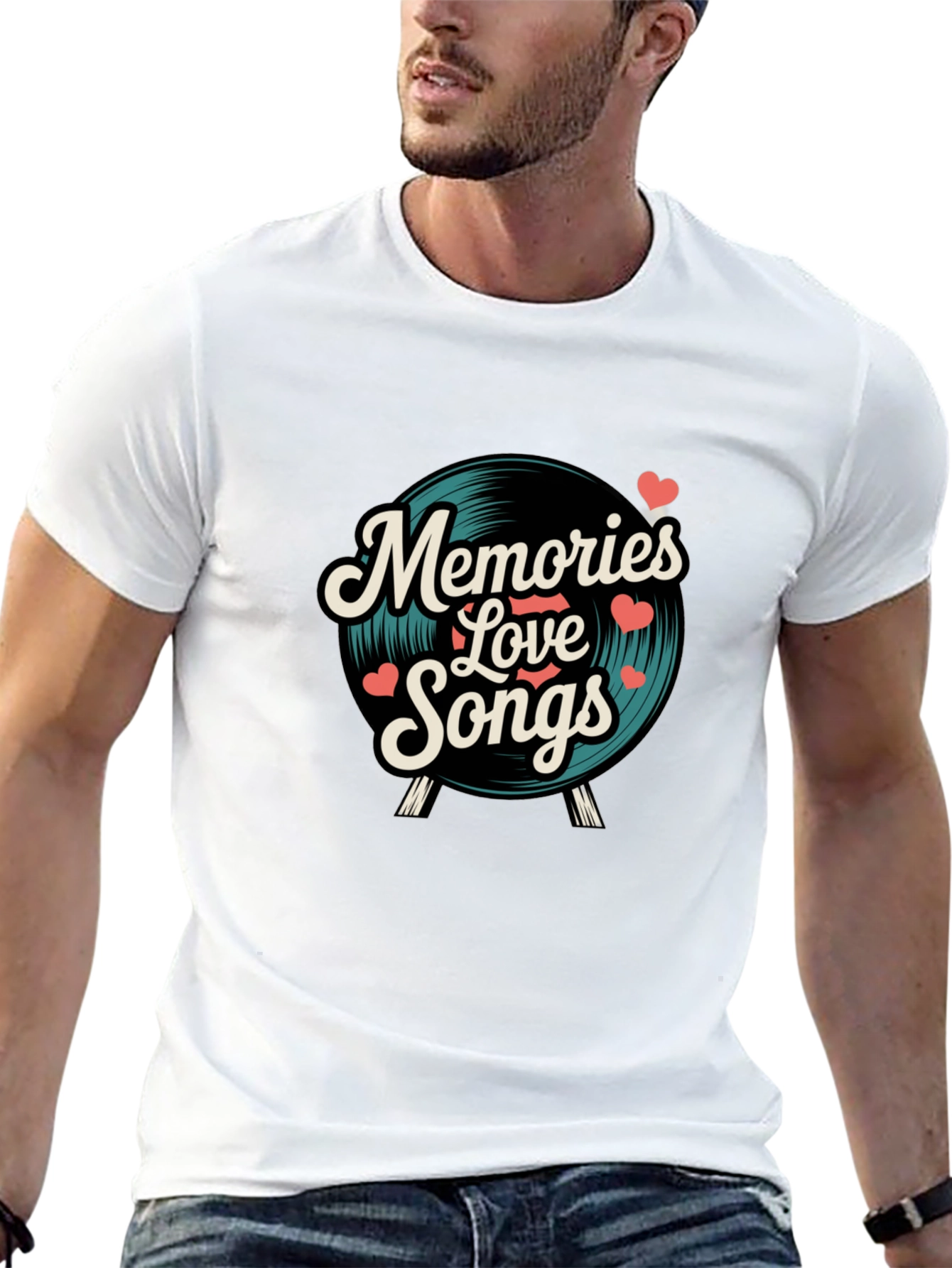 Memories Love Songs Vinyl Graphic Tee