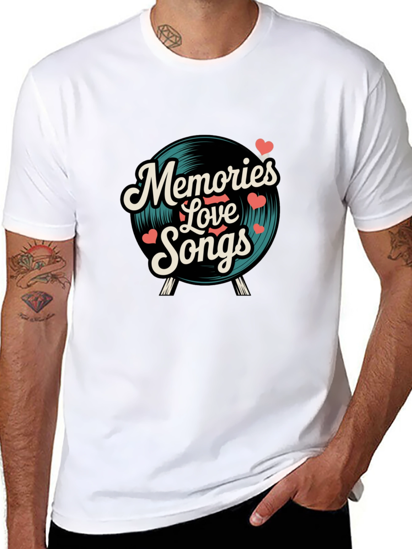 Memories Love Songs Vinyl Graphic Tee