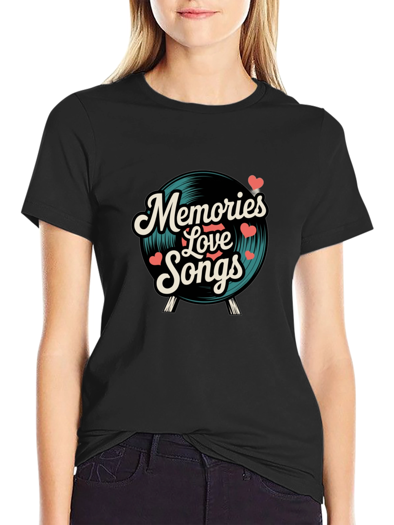 Memories Love Songs Vinyl Graphic Tee
