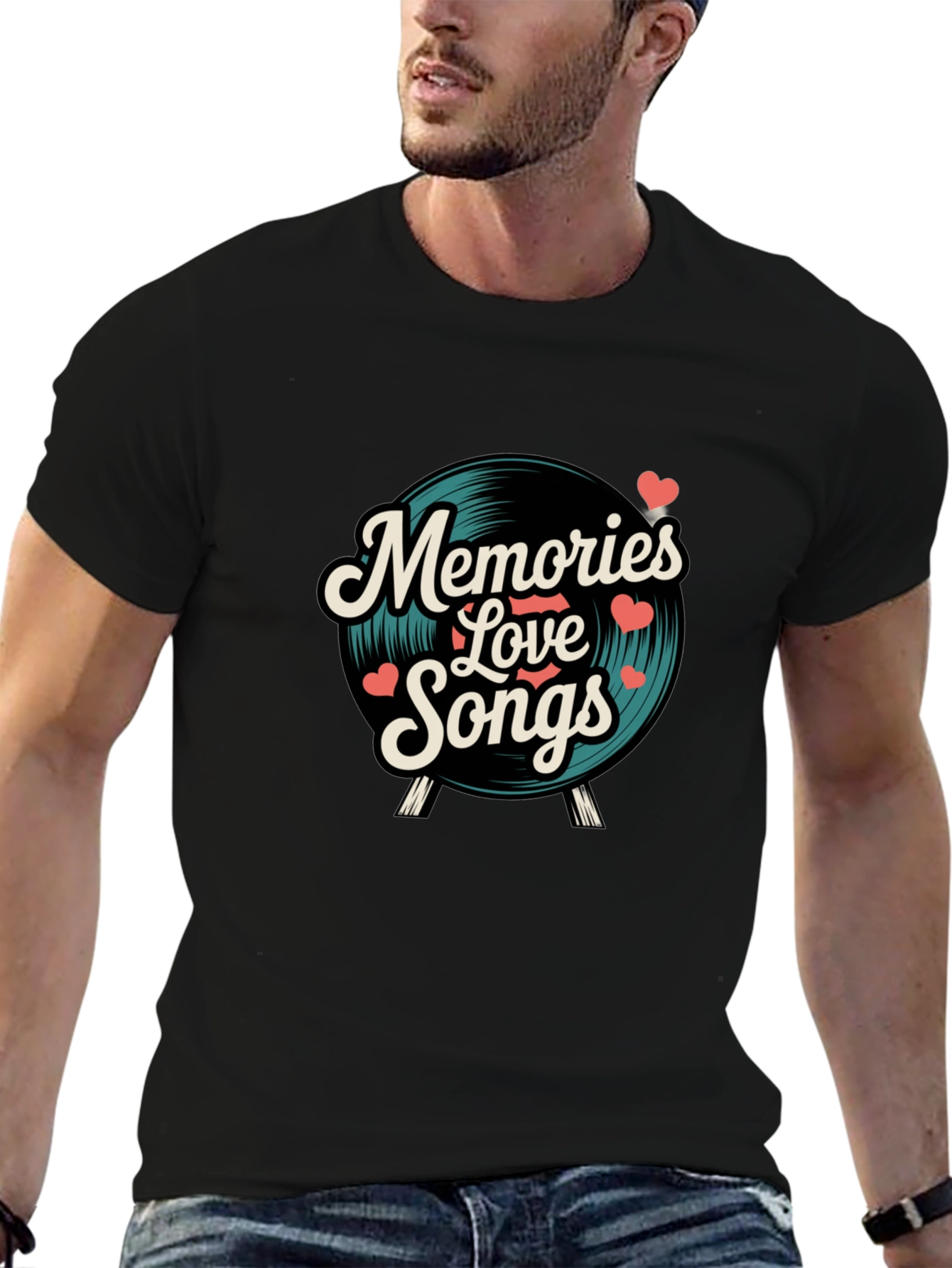 Memories Love Songs Vinyl Graphic Tee