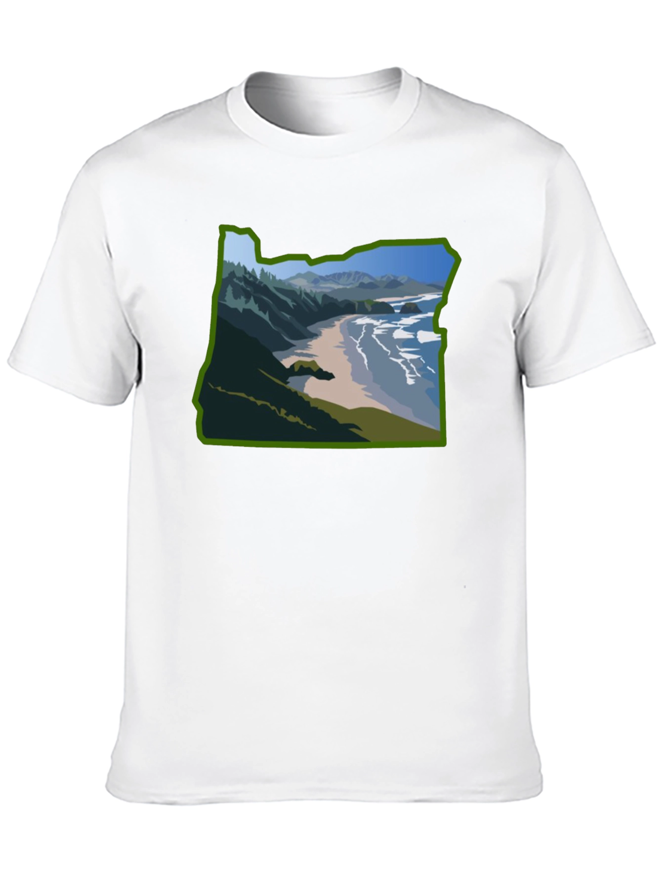 Oregon Coast Graphic Tee - Black