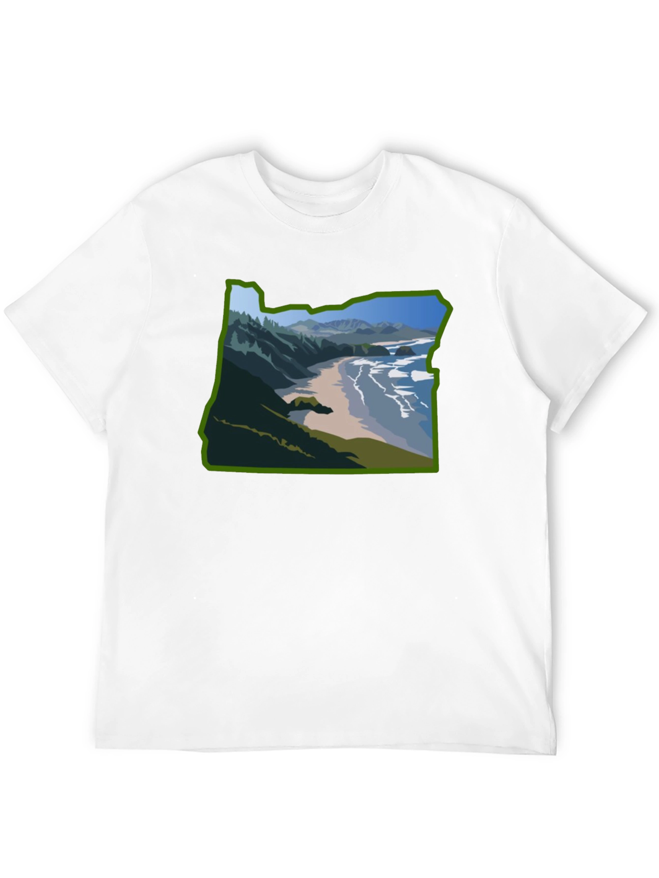 Oregon Coast Graphic Tee - Black
