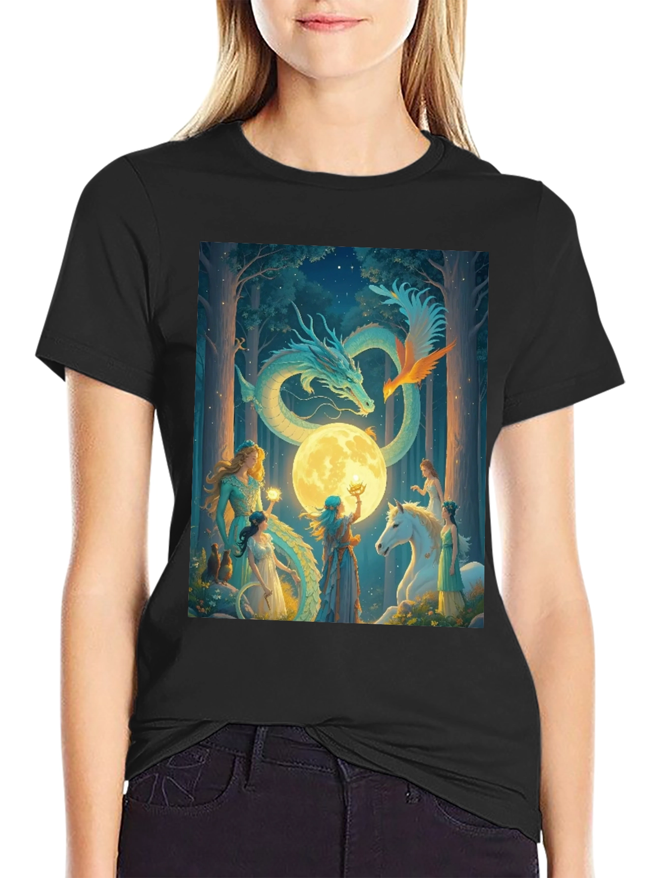 Fantasy Dragon & Fairy T-Shirt