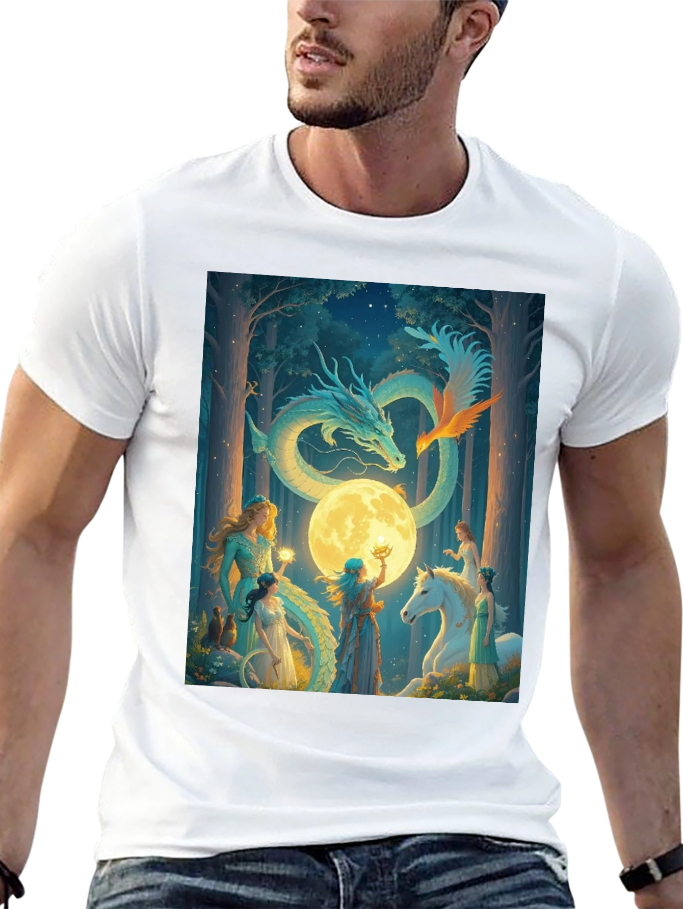 Fantasy Dragon & Fairy T-Shirt