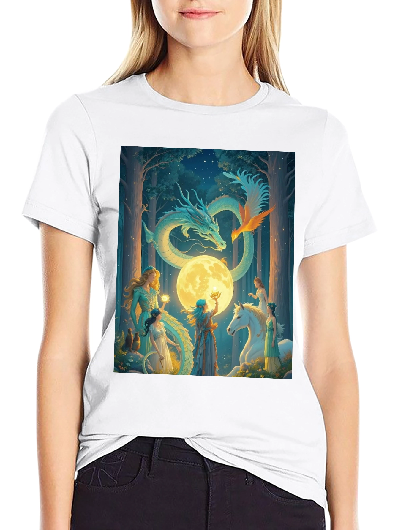 Fantasy Dragon & Fairy T-Shirt