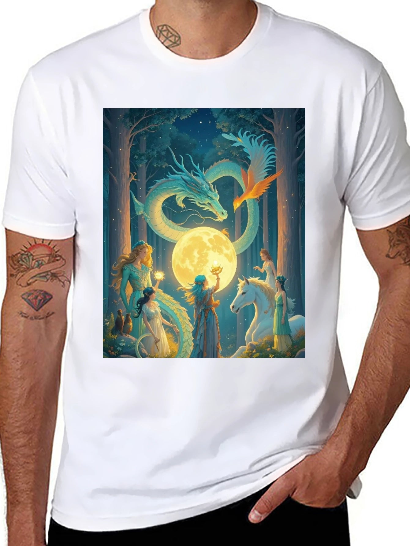 Fantasy Dragon & Fairy T-Shirt