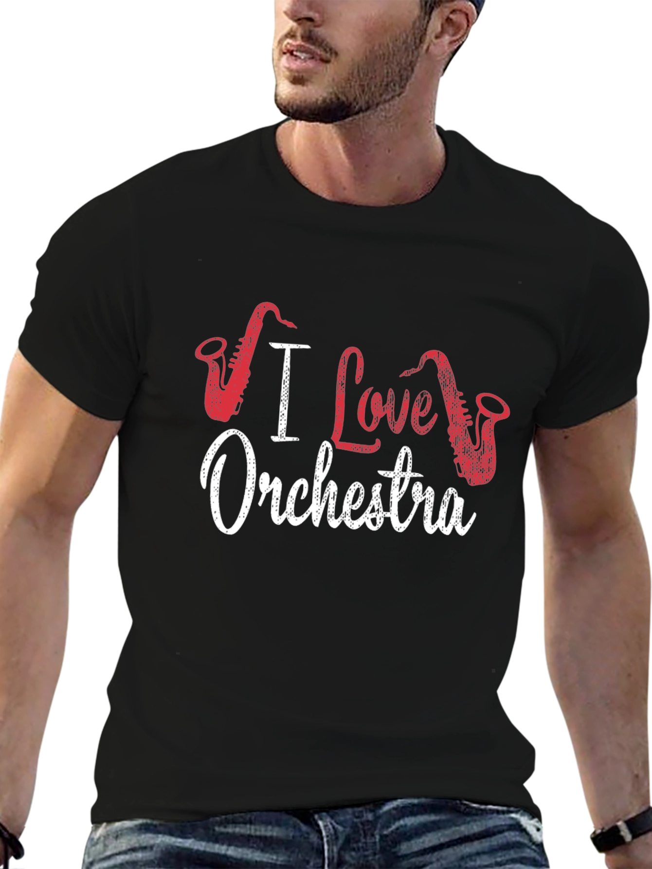 I Love Orchestra Saxophone Graphic Tee