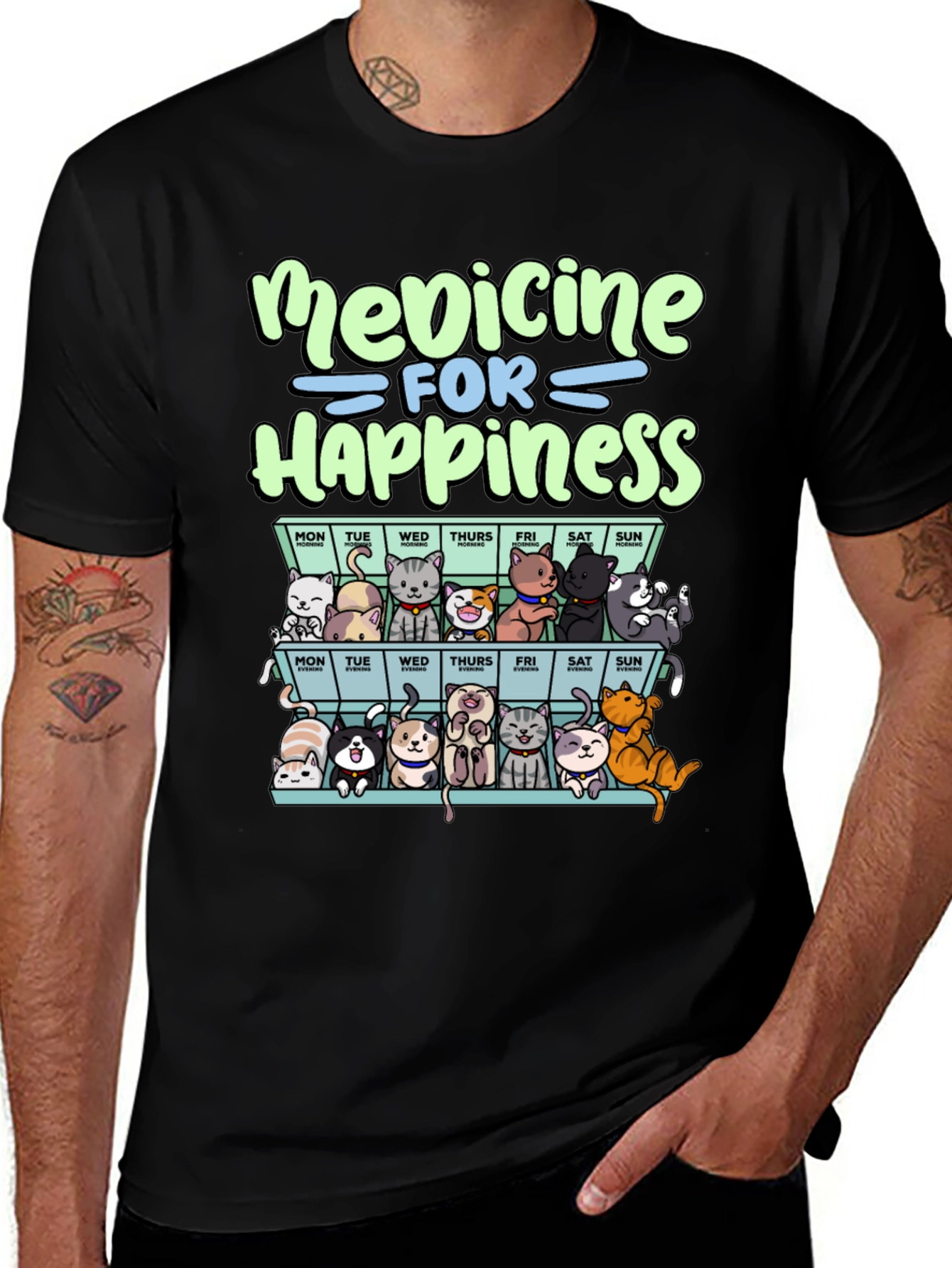 Medicine for Happiness Cats T-Shirt