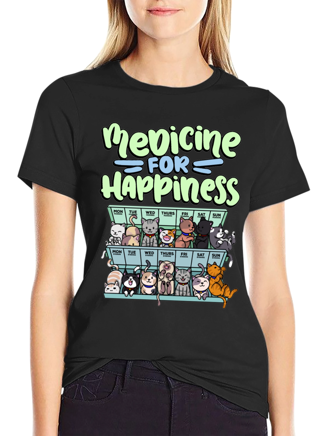 Medicine for Happiness Cats T-Shirt