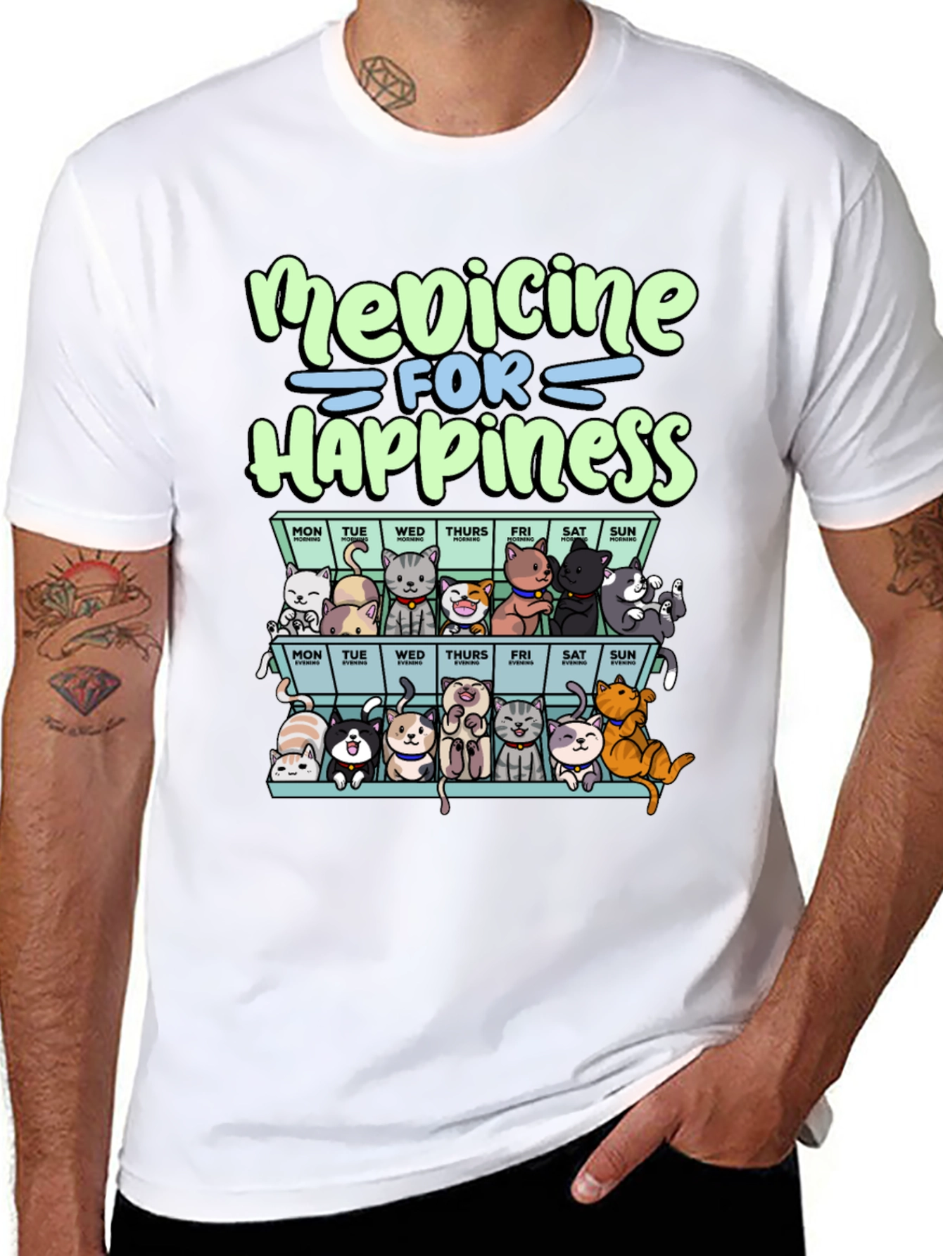 Medicine for Happiness Cats T-Shirt