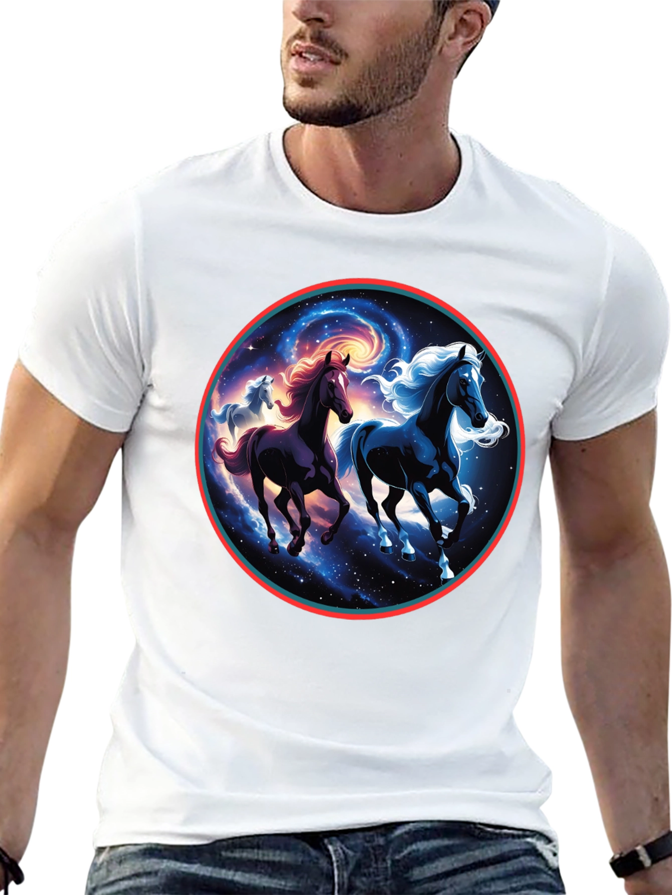 Celestial Horses Graphic Tee